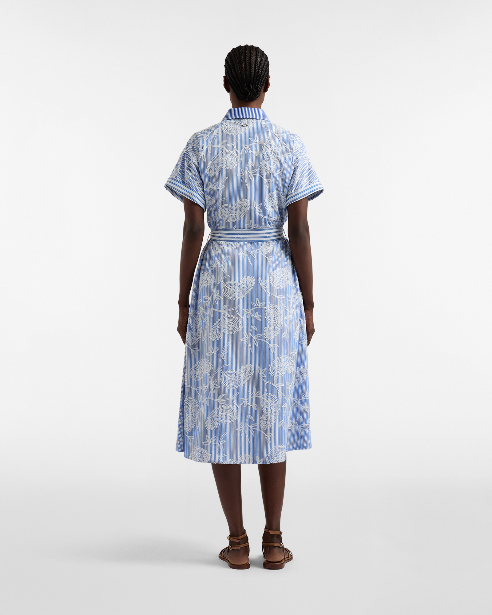 Women's shirt dress with embroidery