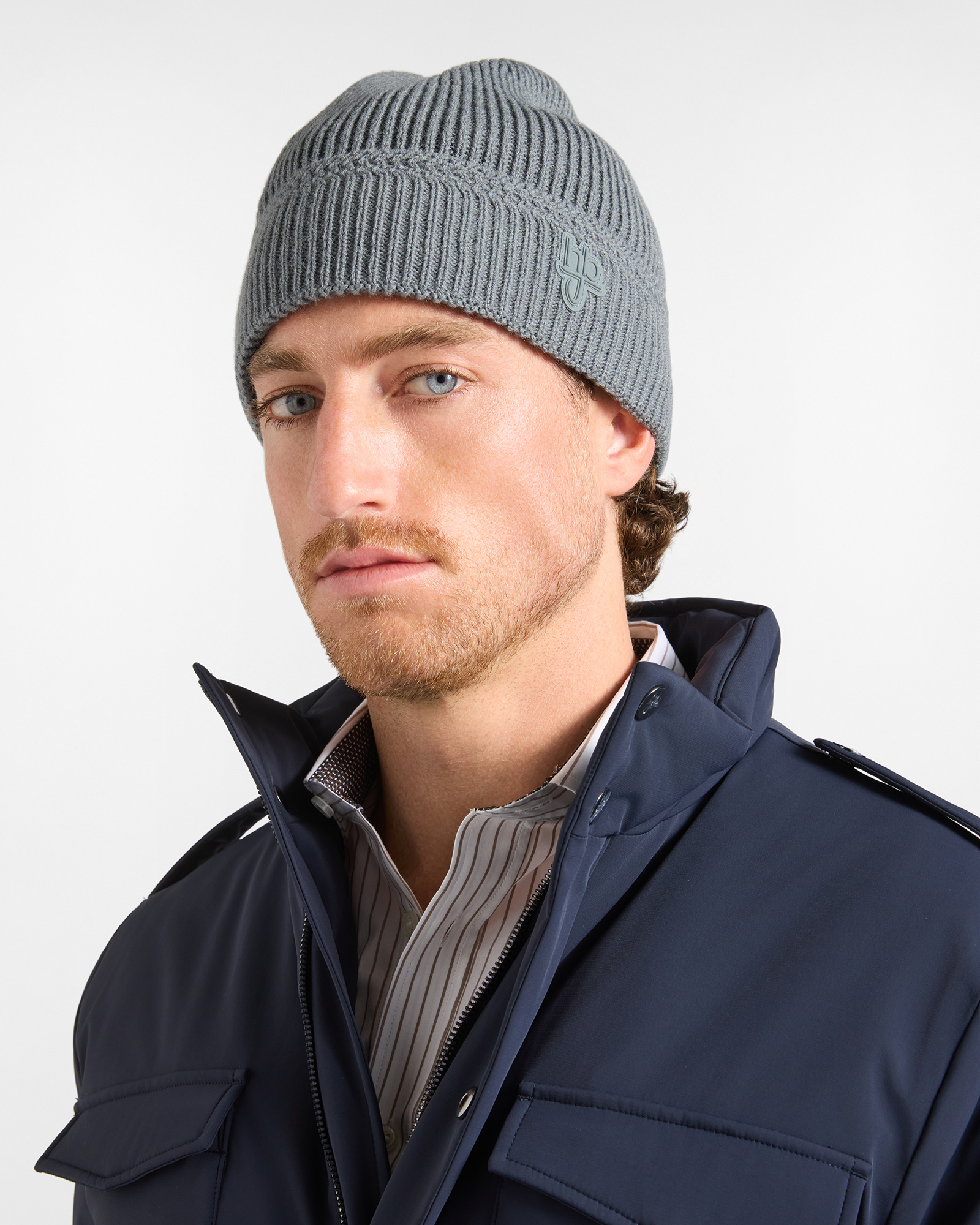 Berretto HBJ Uomo con Patch Logo Grigio