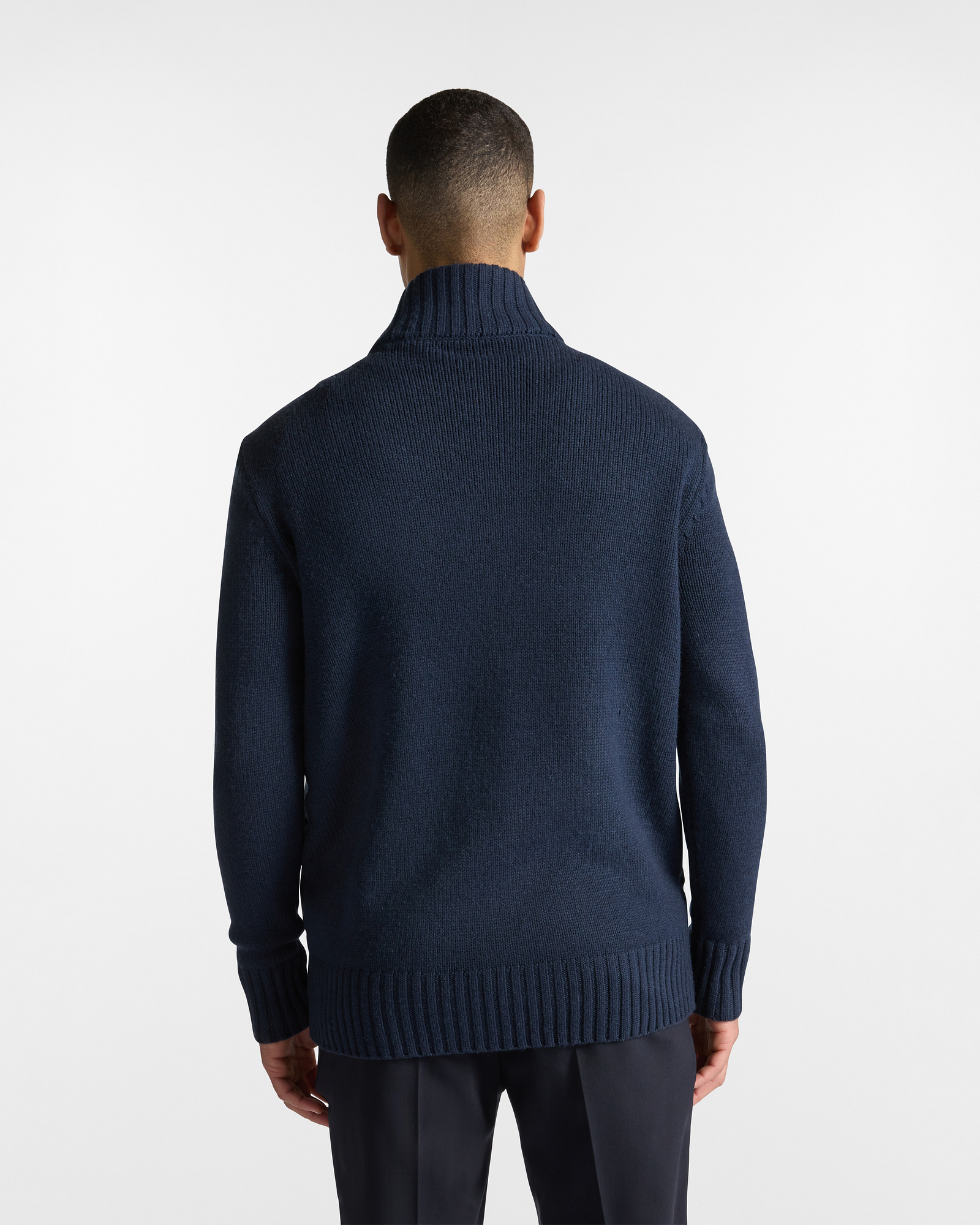 Piumino in lana e nylon , Blu Navy, large image number 2