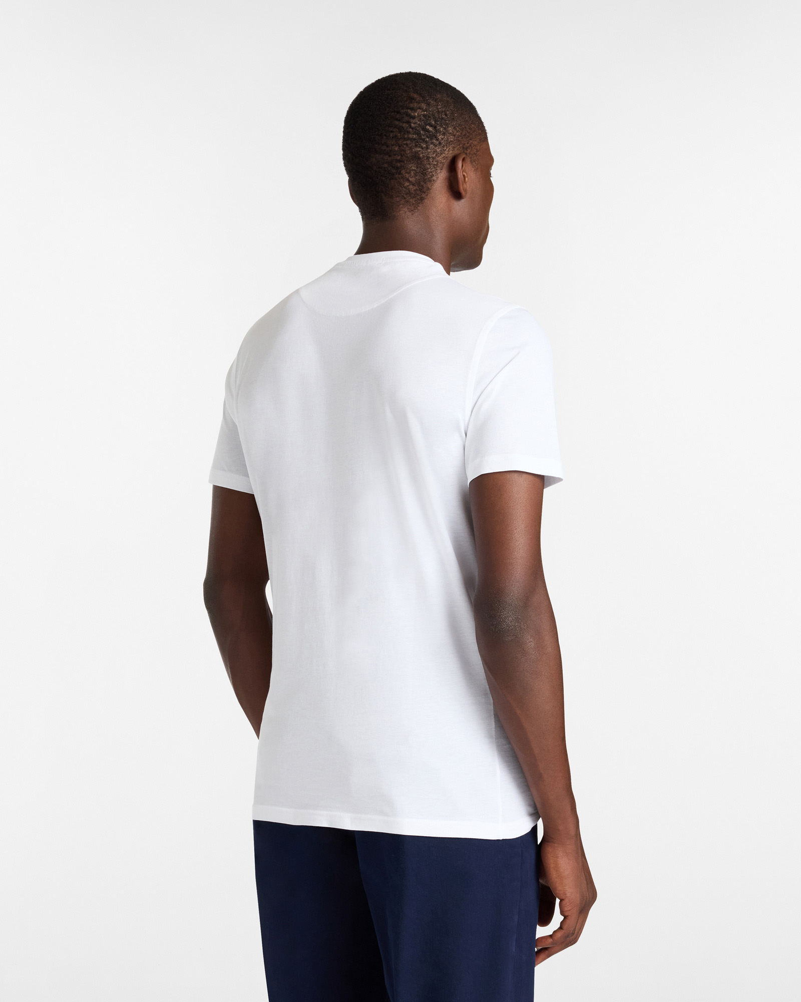 Essentials t shirt in plain coloured cotton, White, large image number 1