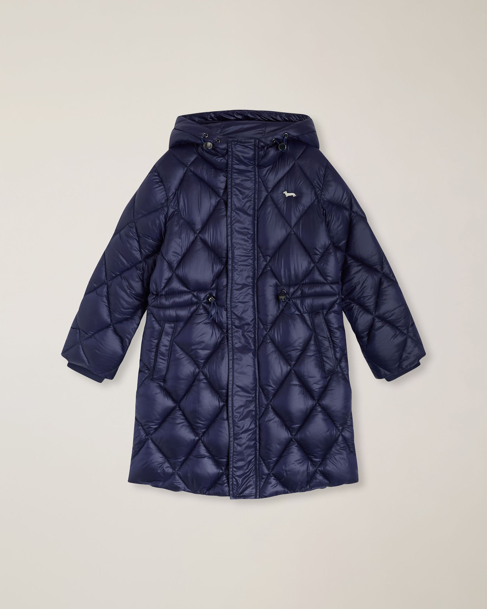 Quilted nylon jacket with hood