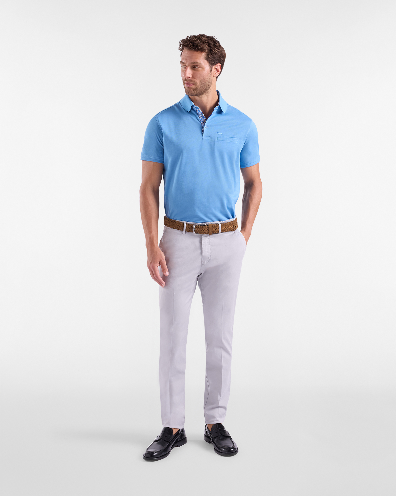 Polo con taschino, Blu, large image number 3