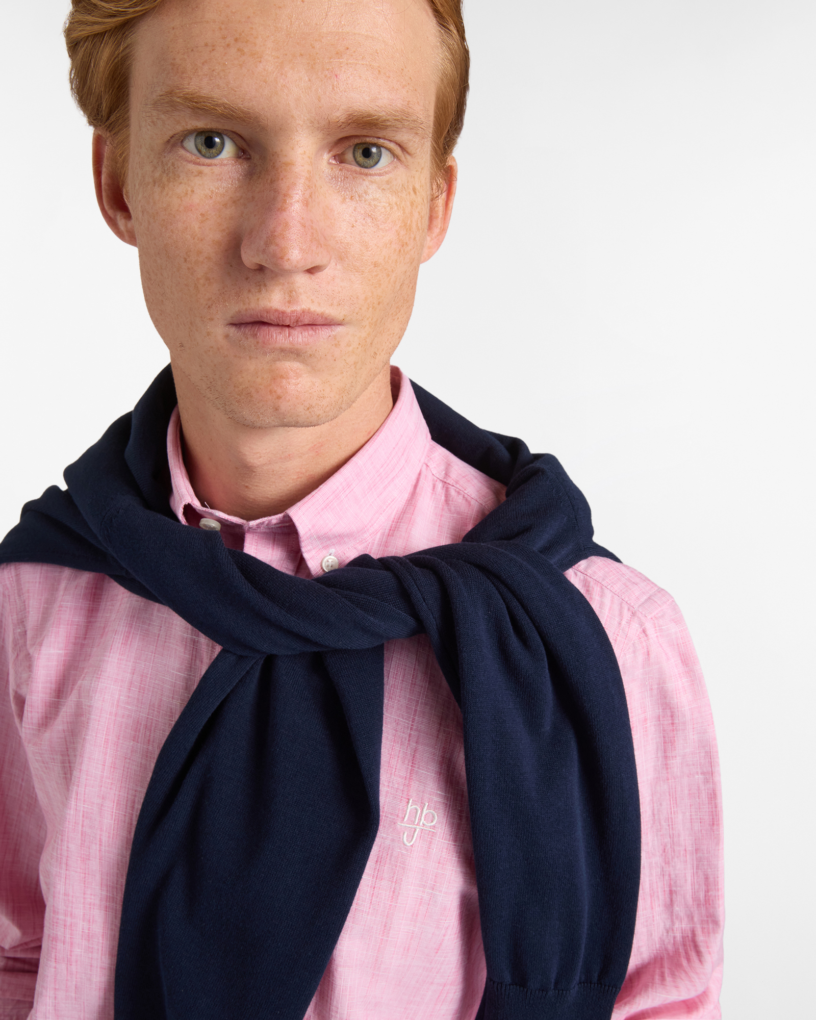 Camicia Uomo Misto Lino Regular Fit, Rosso, large image number 2