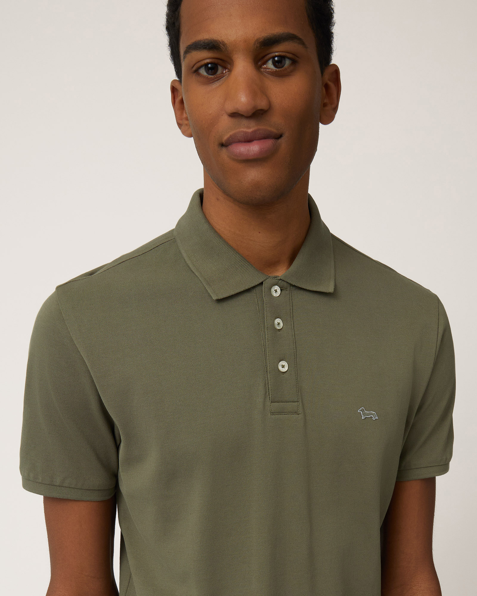 Polo Con Patch Bassotto, Verde Militare, large image number 2
