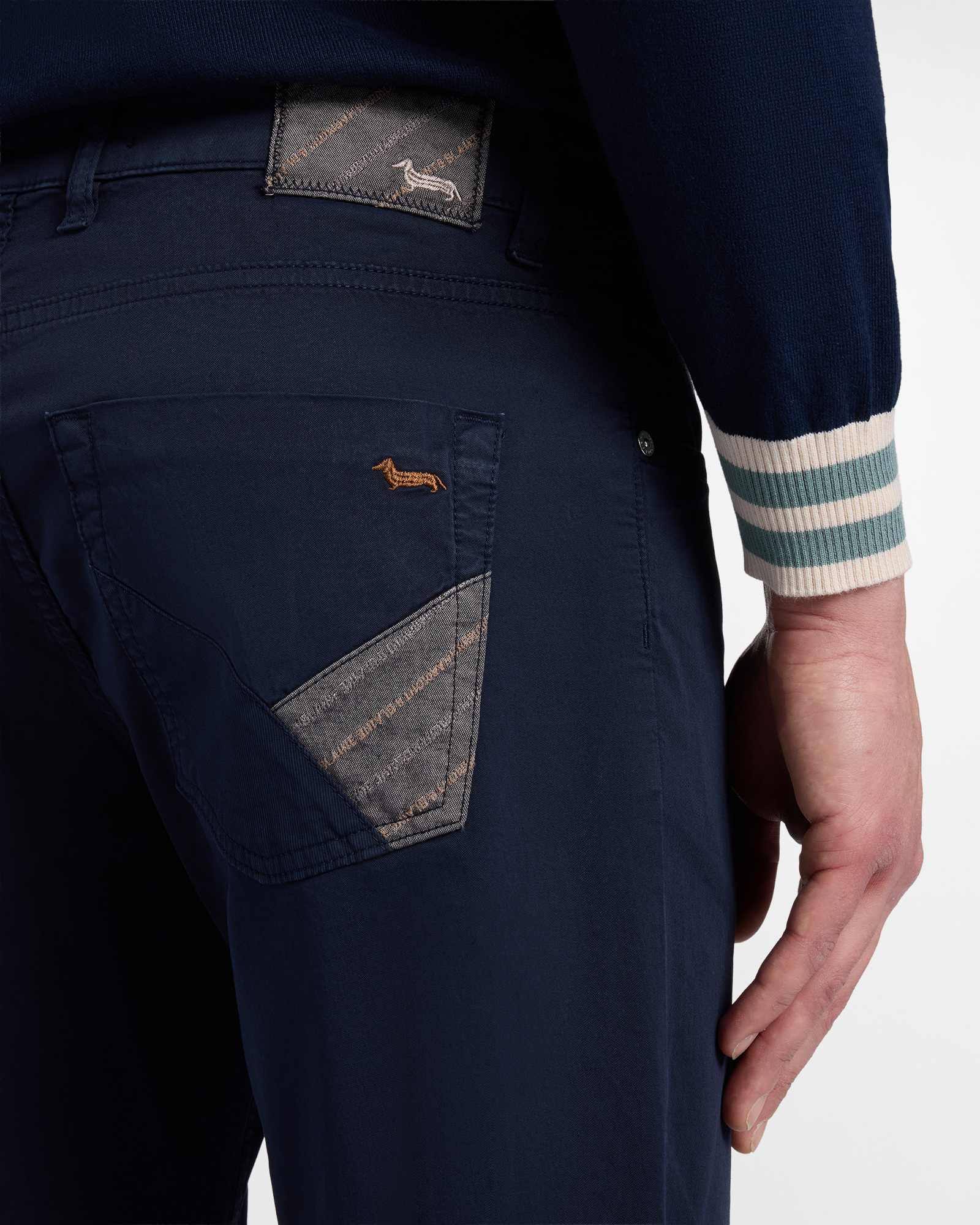 Five-pocket trousers with personalization, Blue, large image number 2