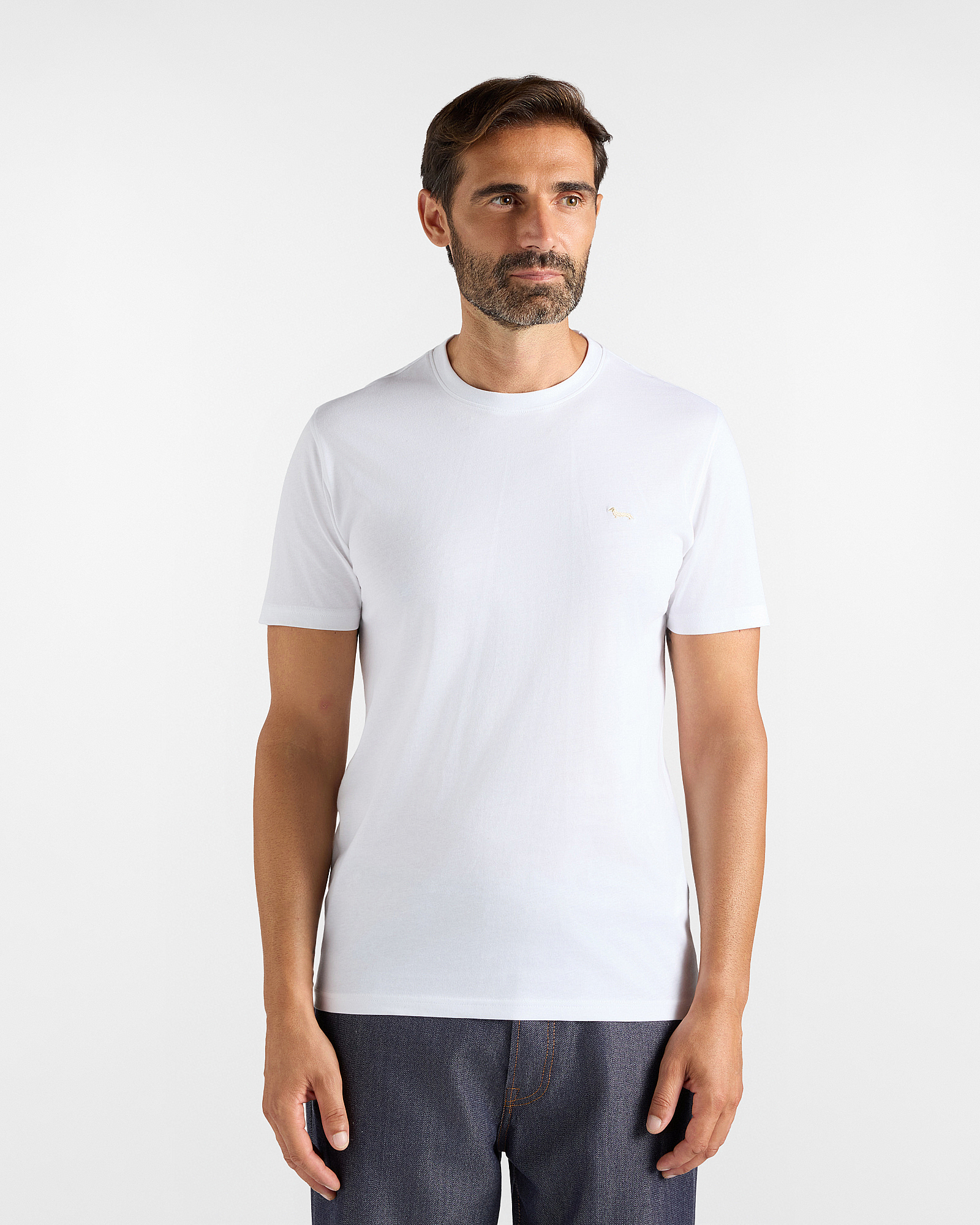 T-shirt Uomo in 100% puro cotone bianco Narrow Fit