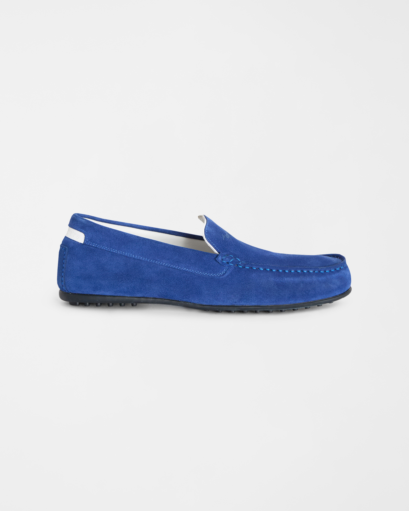 Suede loafer, Blue, large