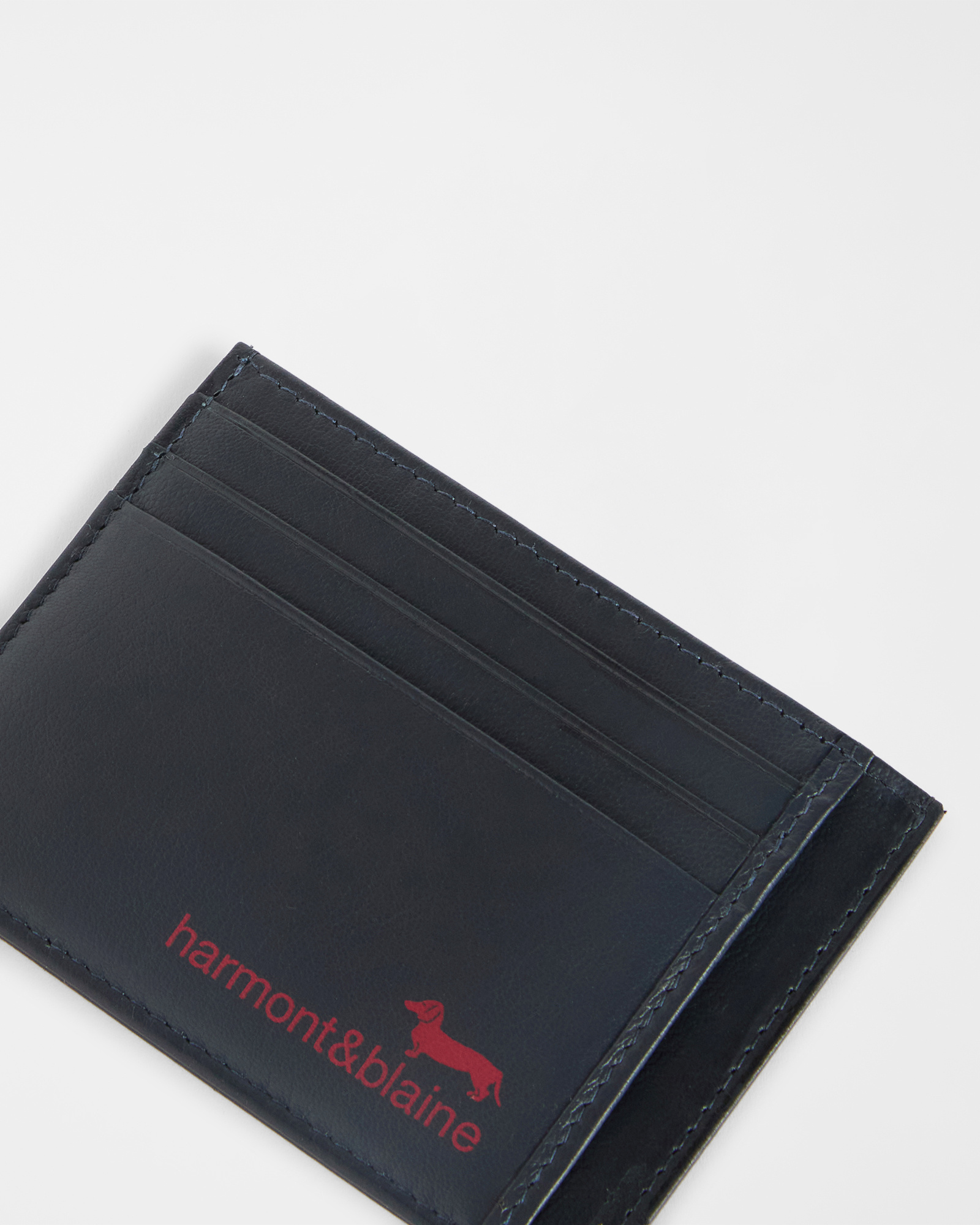 Portacarte in vera pelle, Blu, large image number 2