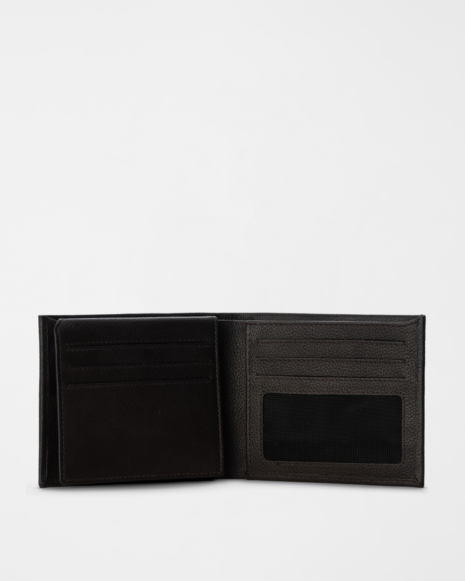 Men&rsquo;s wallet in genuine leather, DARK OAK, large