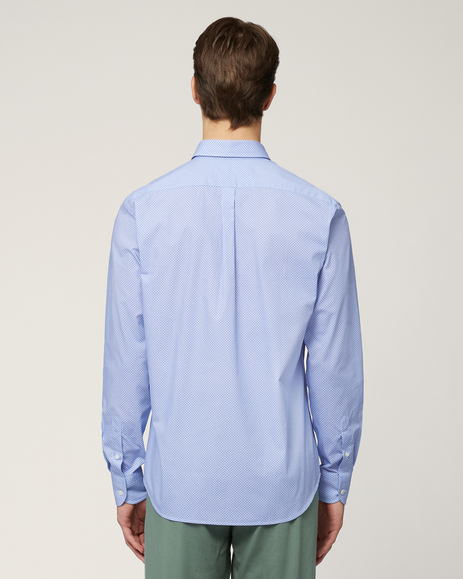 Pure Cotton Regular-Fit Shirt, Electric Blue, large image number 1