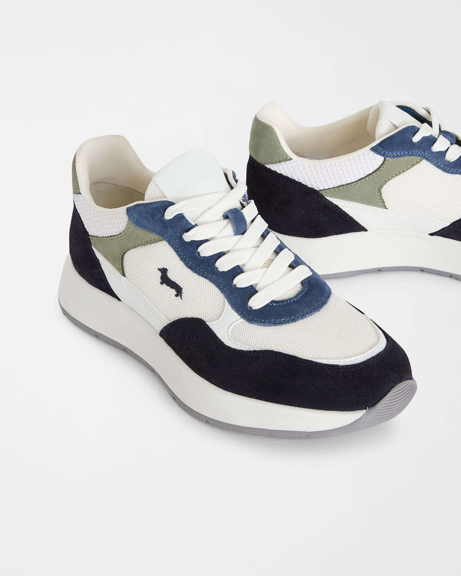 Mixed fabric sneakers, Dark Blue, large image number 3