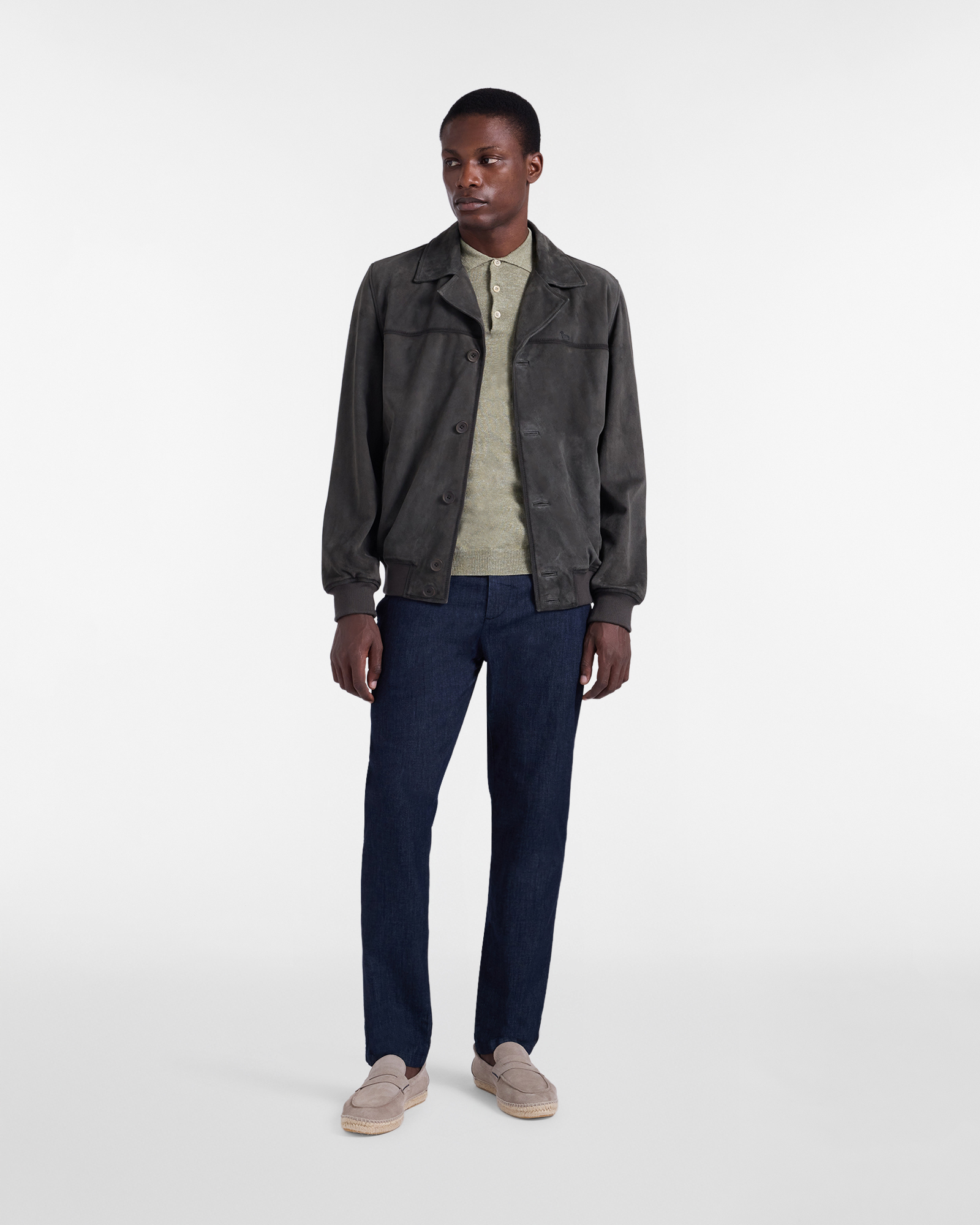 Narrow-fit denim chinos, Denim Blue, large image number 3