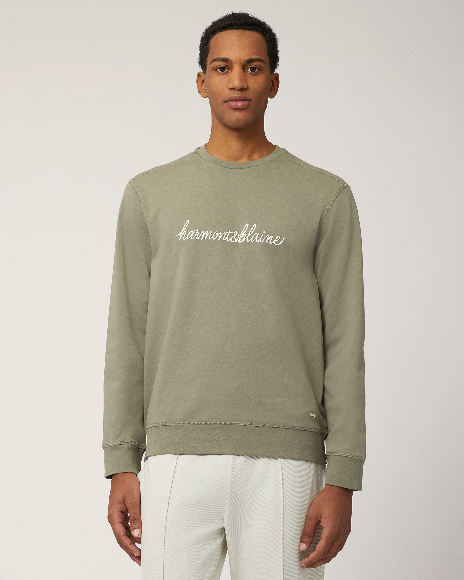 Cotton Sweatshirt with Lettering