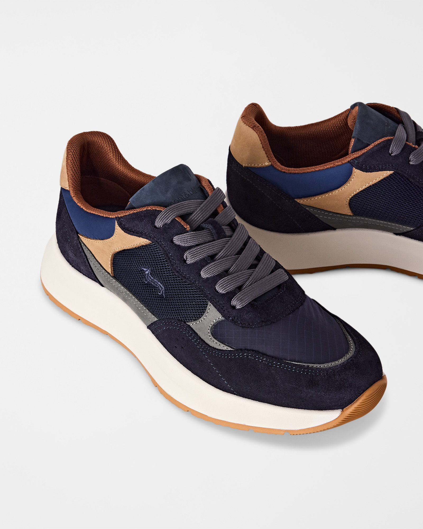 MEN'S SUEDE SHOES - TEX RIPSTOP, BLUE - BLUE, large image number 3