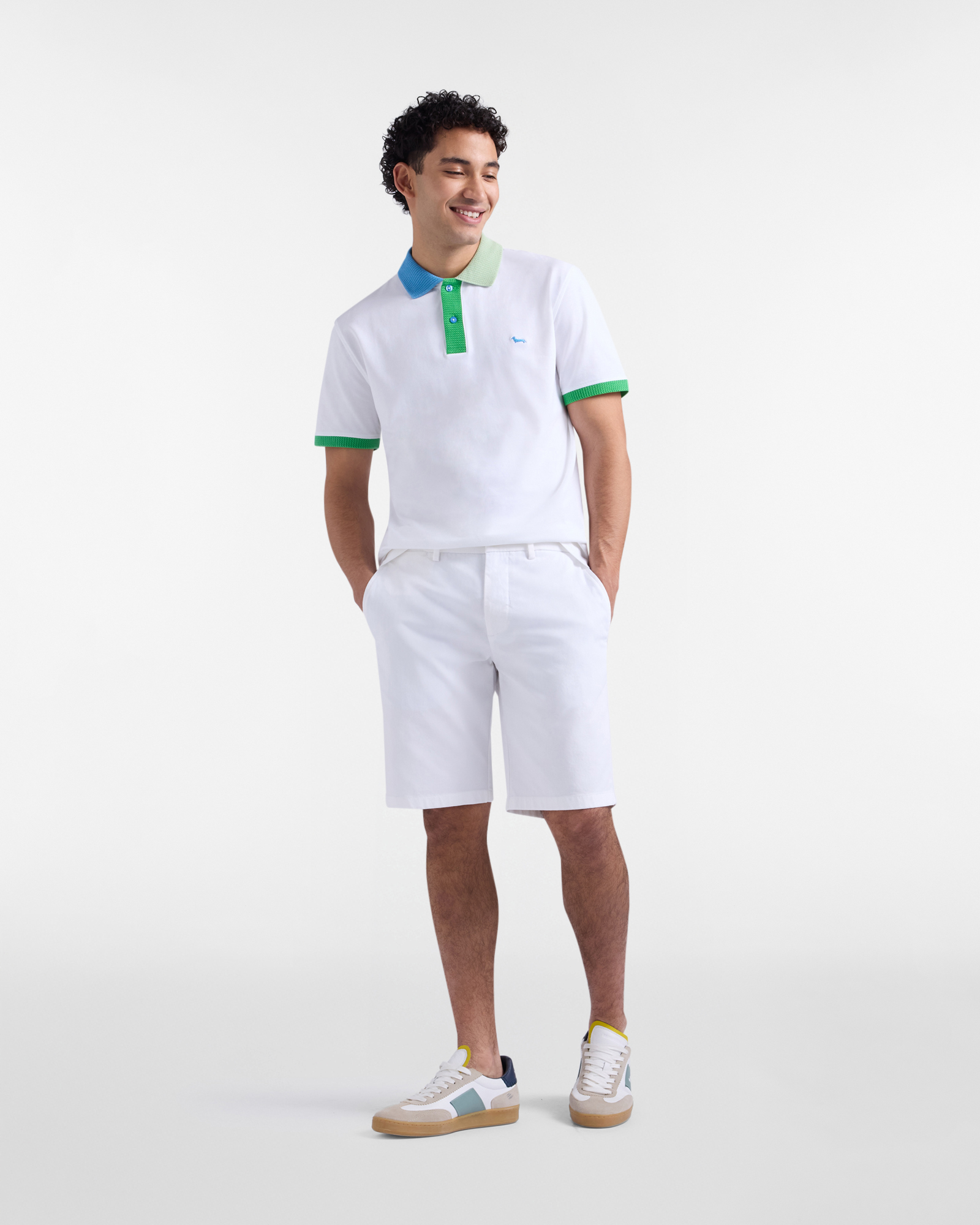 Men's cotton Bermuda shorts, White, large image number 3