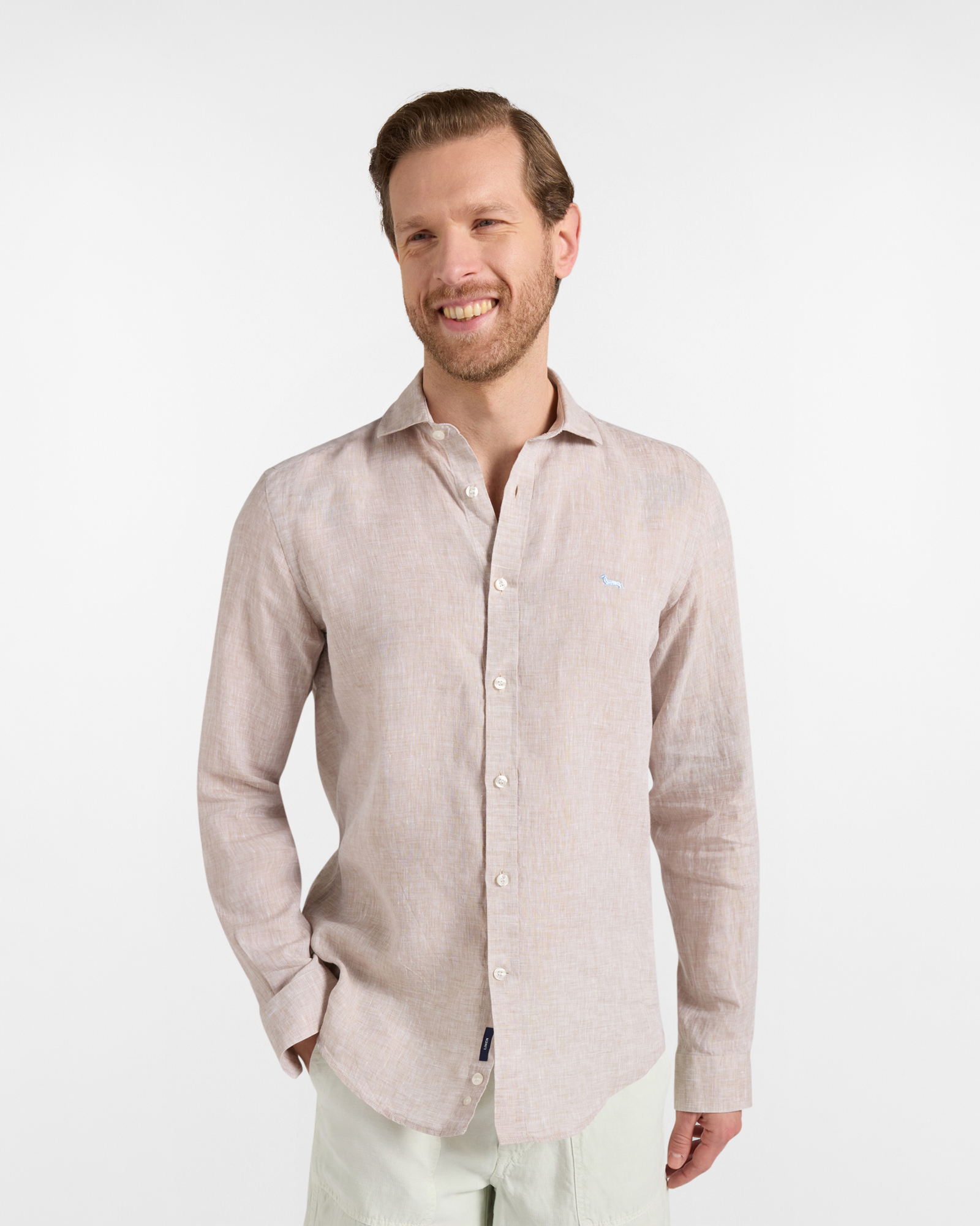 Men's narrow-fit linen shirt
