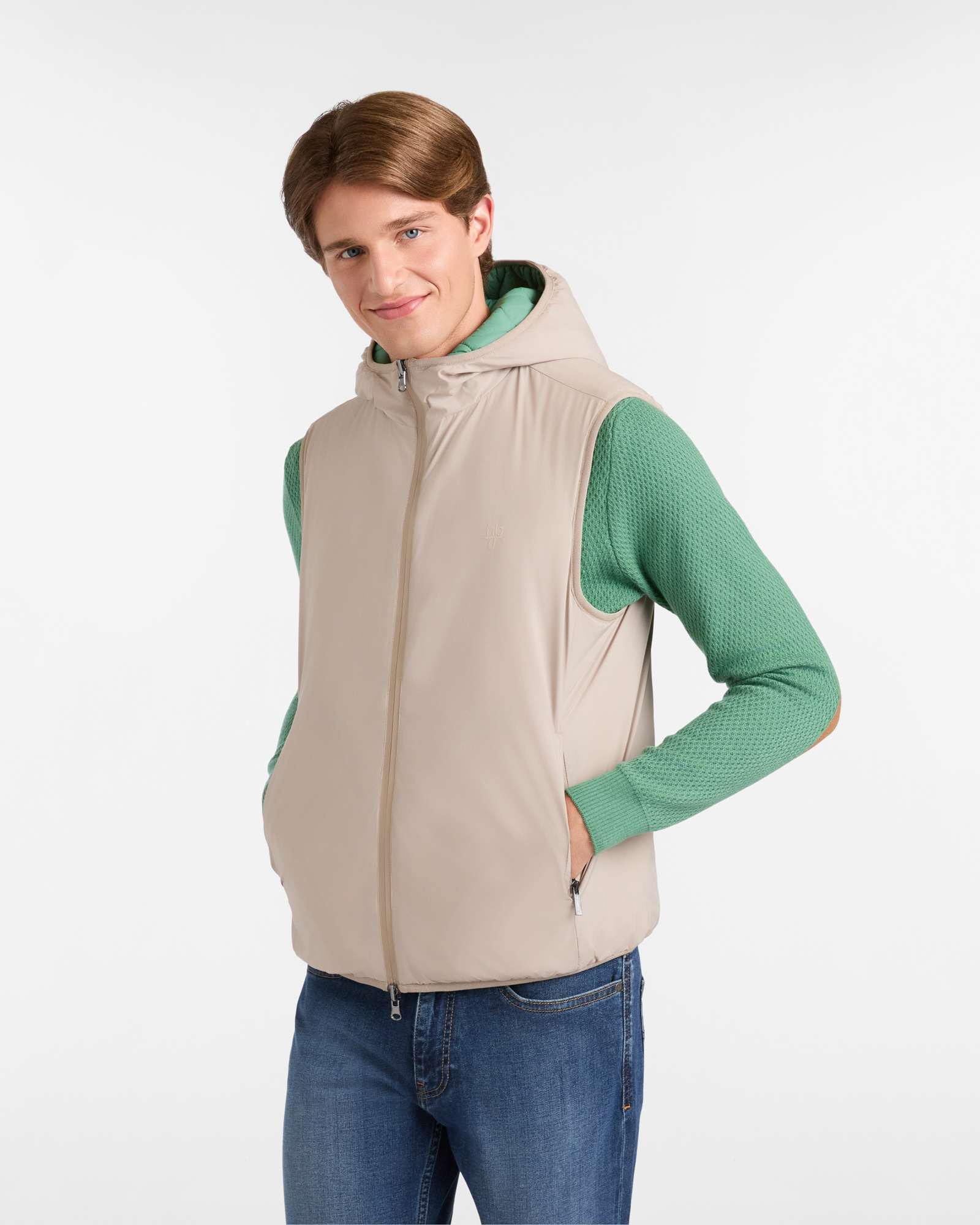 Double-Faced Hooded Vest