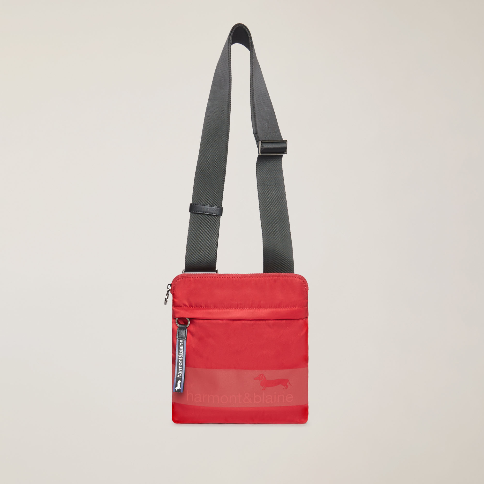 Crossbody Bag With Logo, Red, large