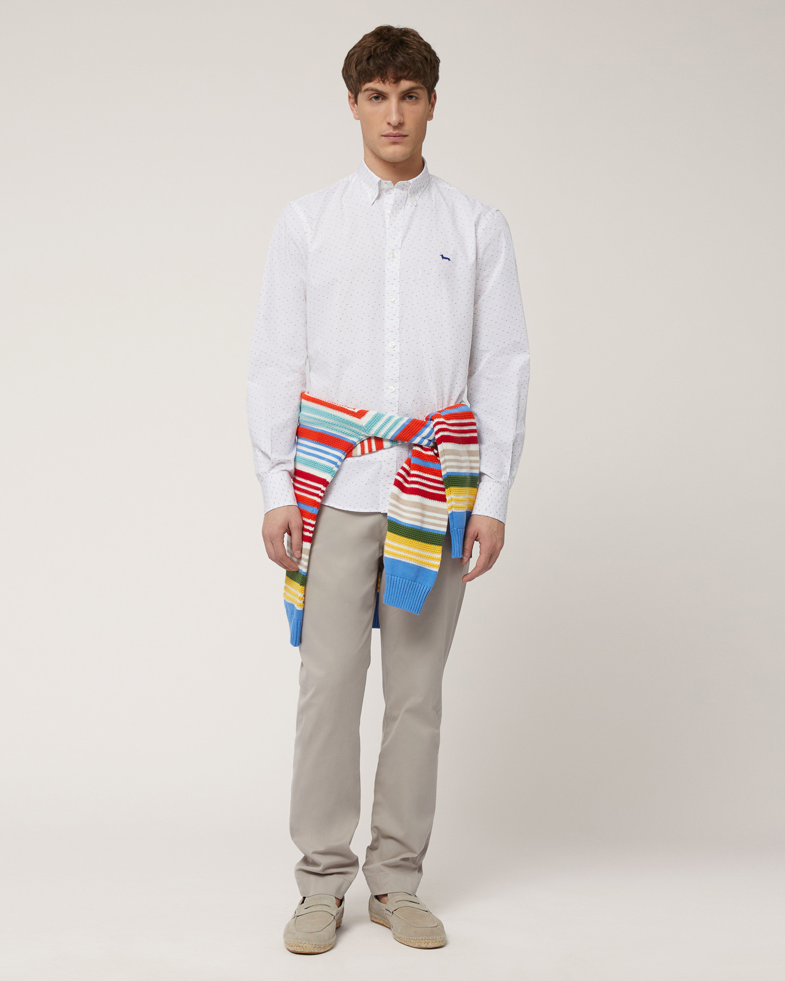 Fil Coupé Poplin Shirt, White, large image number 3