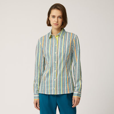 Elevate Dutility Houndstooth Stretch Cotton Shirt