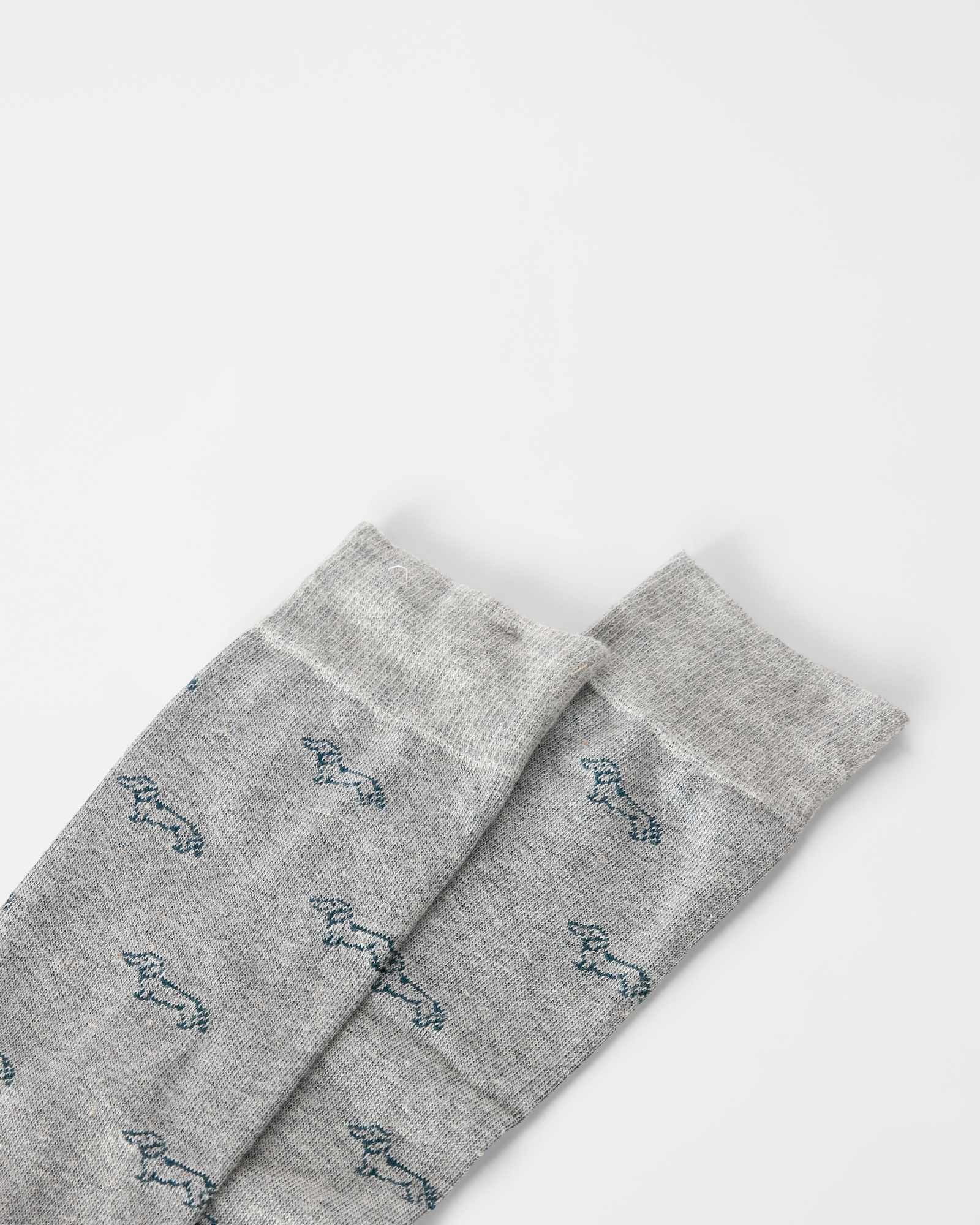 All-Over Dachshund Long Socks, GRAY, large image number 2