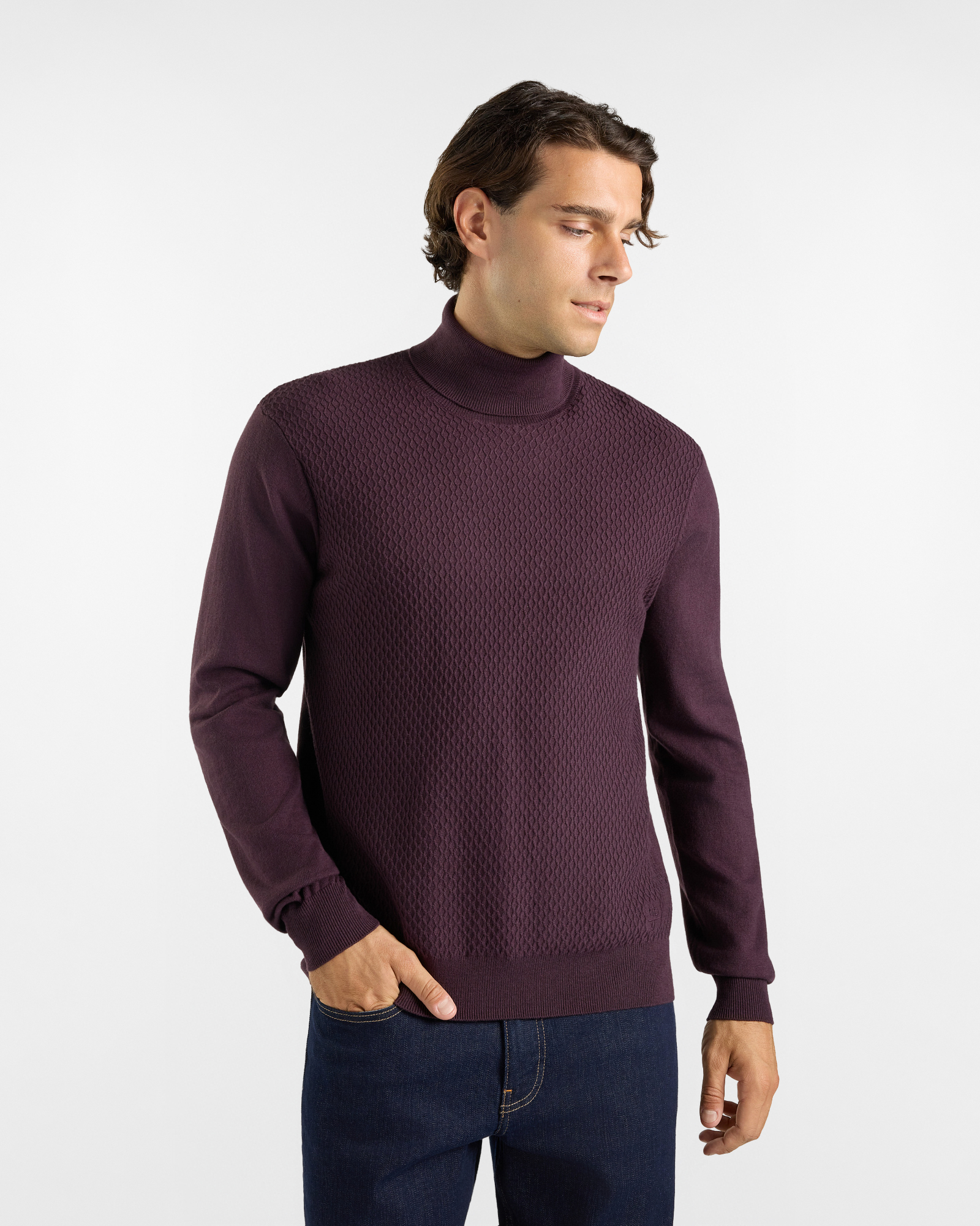 Dolcevita HBJ Uomo in misto lana e cashmere, PRUGNA, large