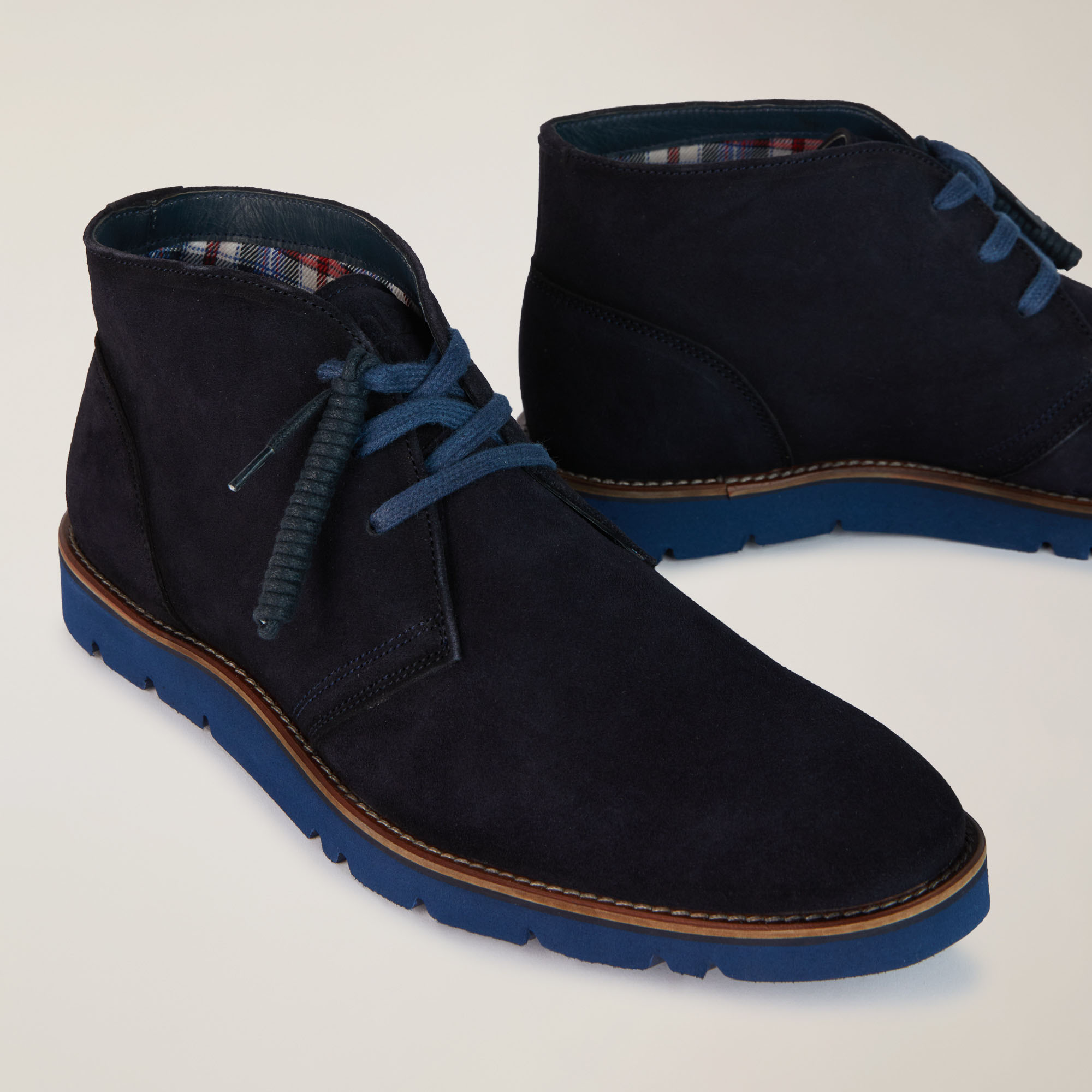 Stivaletto In Pelle Scamosciata, Light Blue, large image number 3