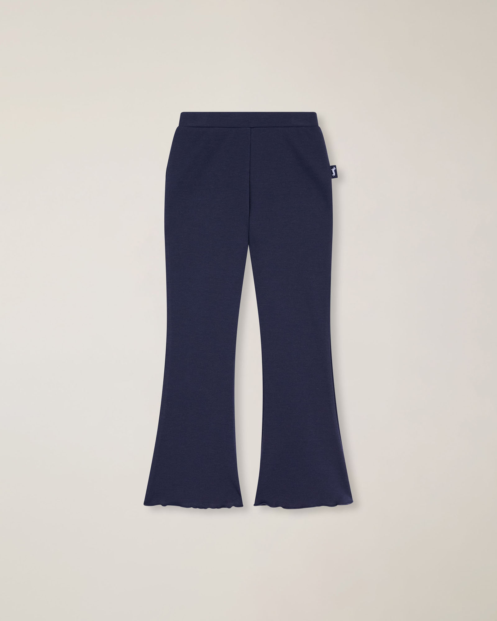 Pants a zampa con ricamo dietro