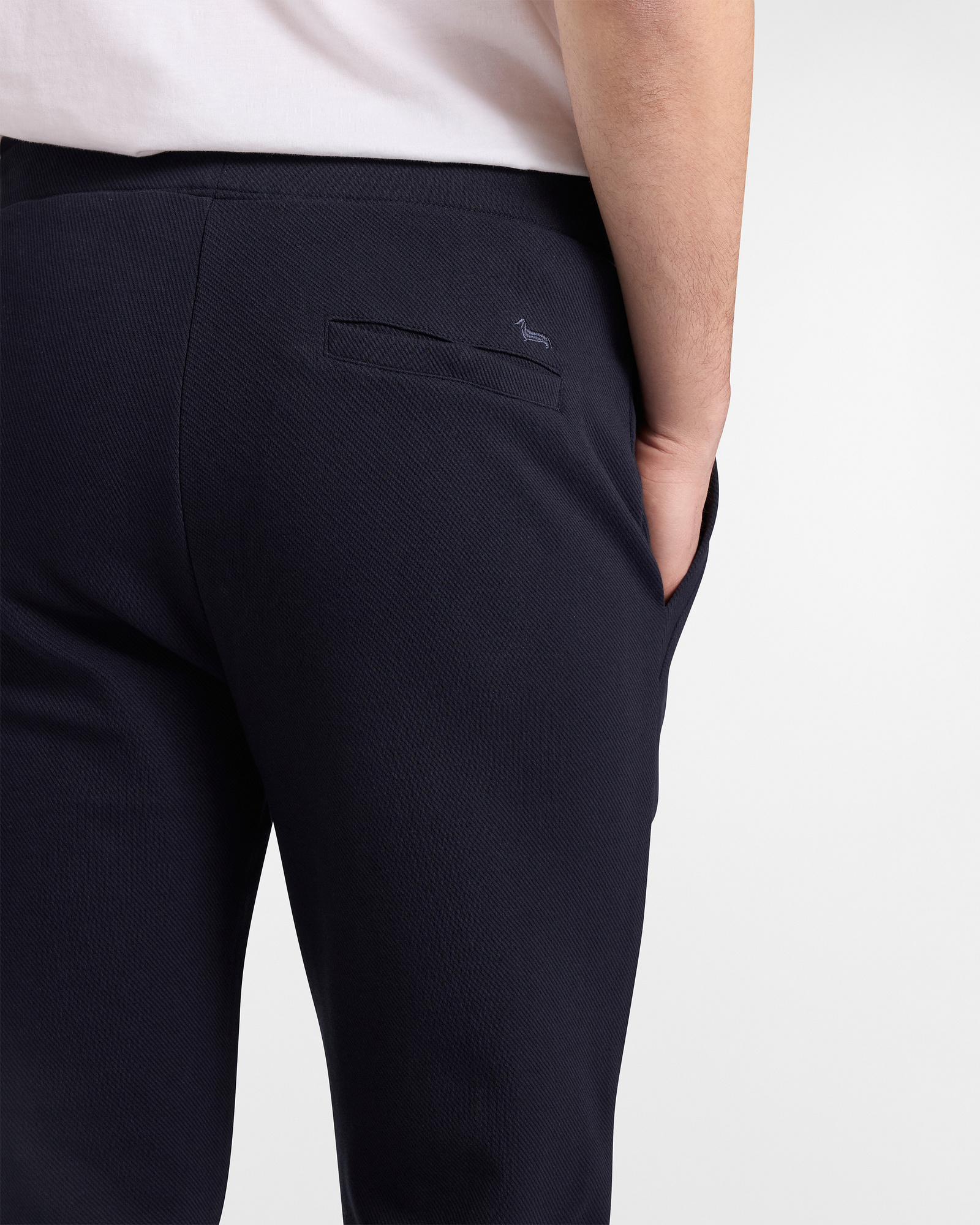 Pantalon En Molleton Stretch, Bleu Marine, large image number 2