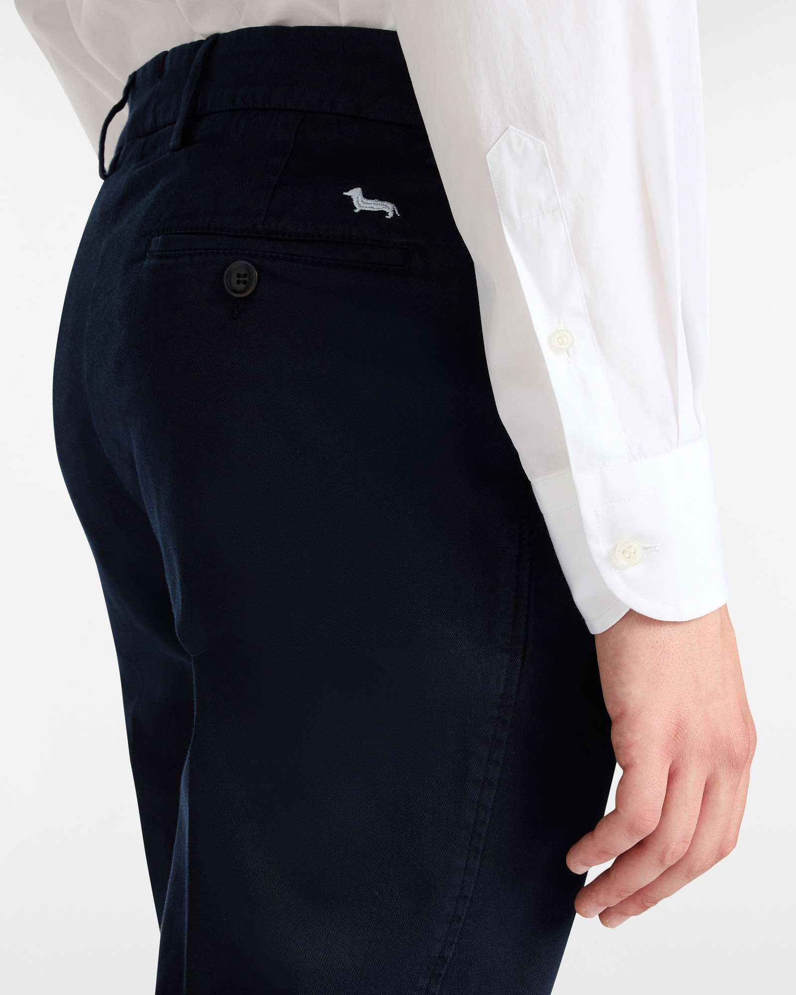Essentials stretch cotton trousers, Blue, large image number 2