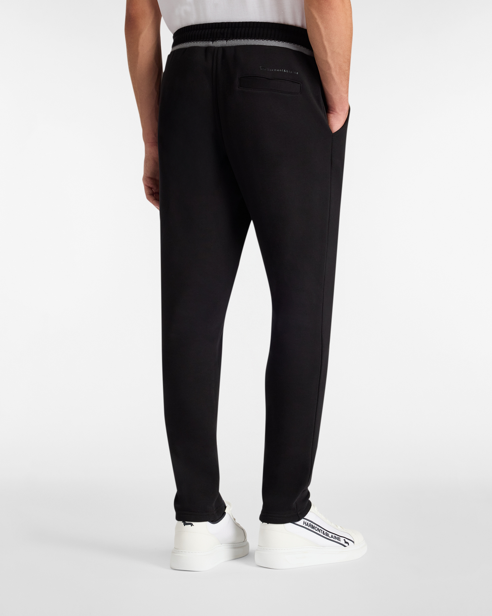 Pantalones de Felpa con Cintura de Canalé, Negro, large image number 1