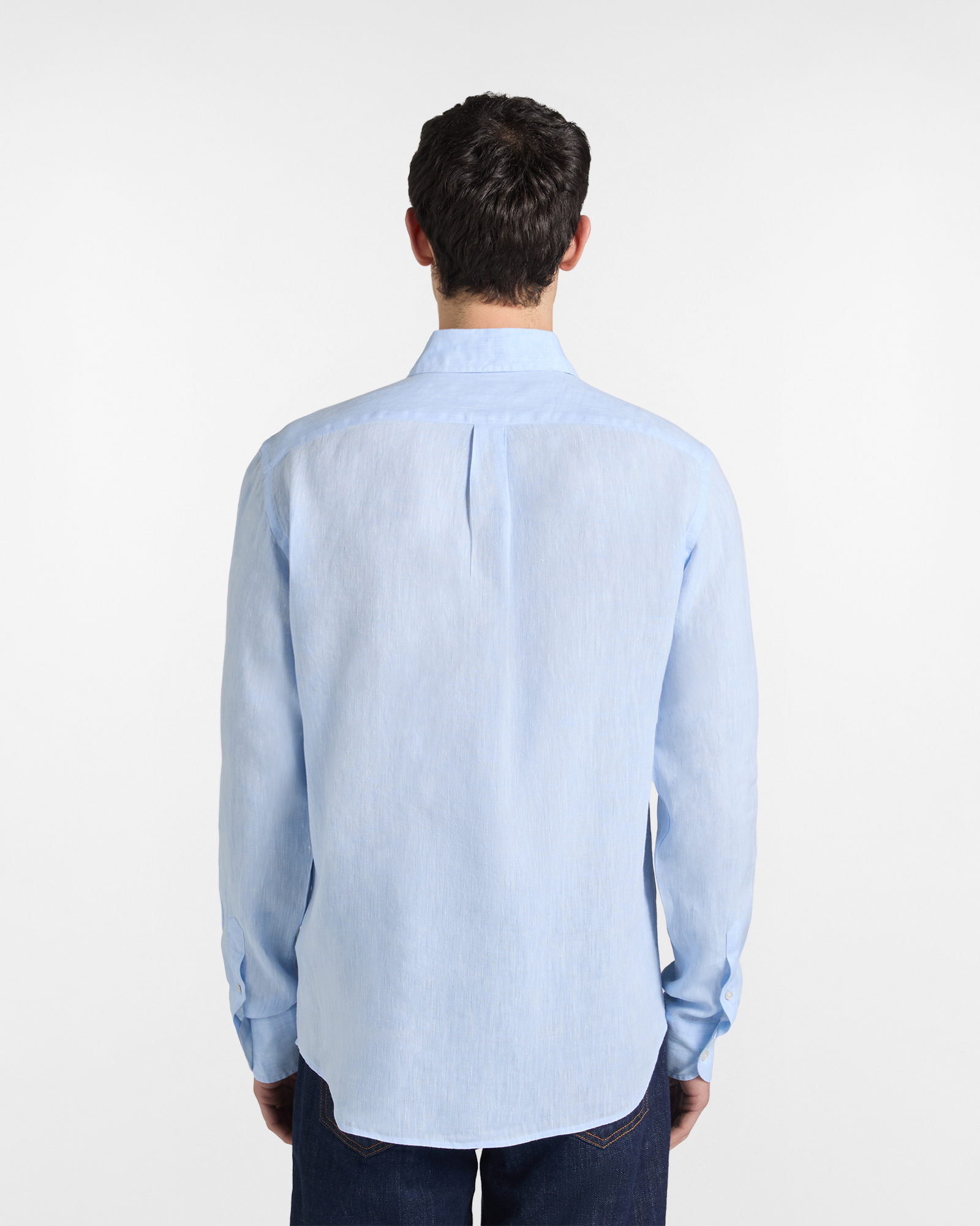 Regular-fit pure linen shirt, Celeste, large image number 2