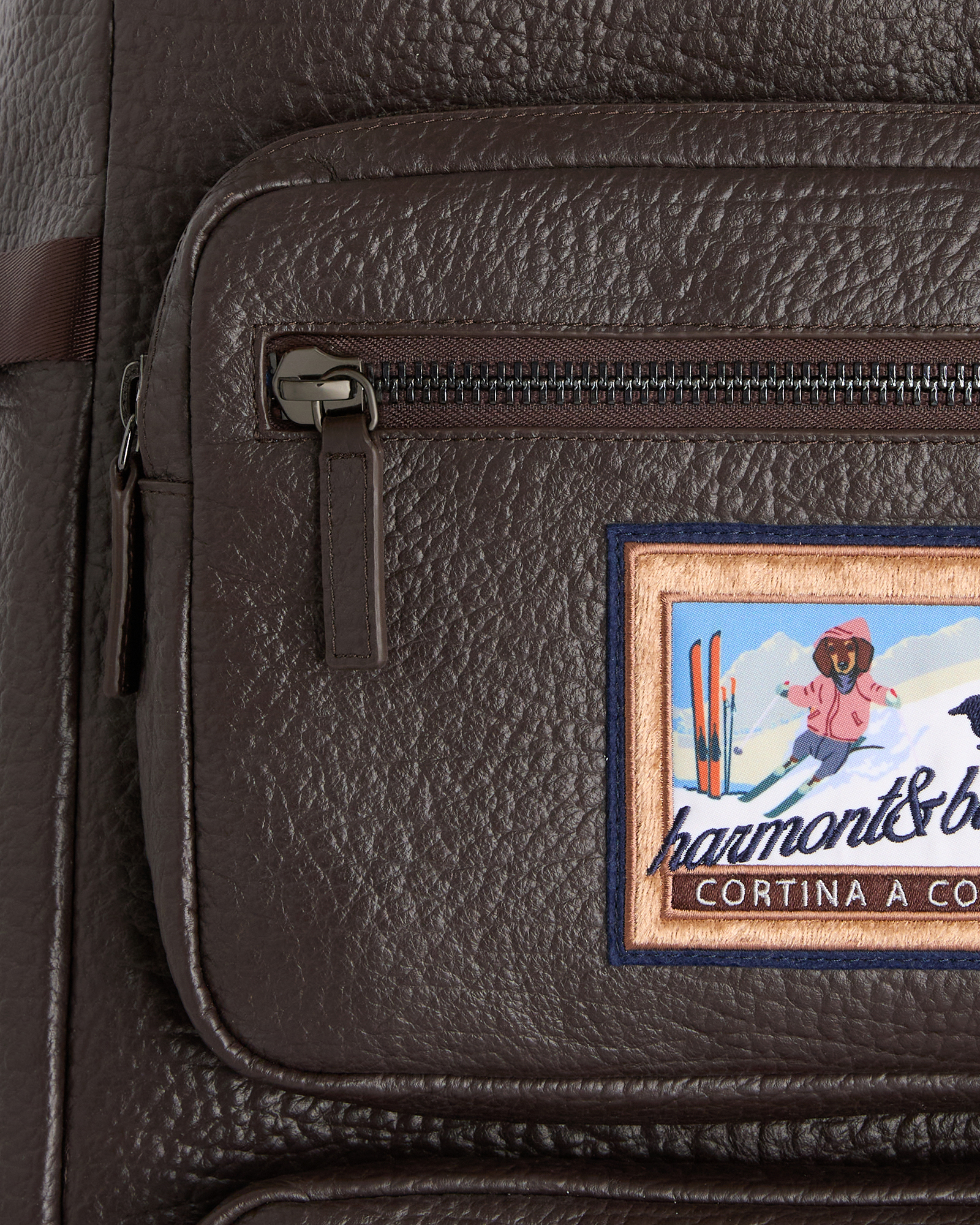 Zaino con Patch "Cortina a Colori", Marrone, large image number 2