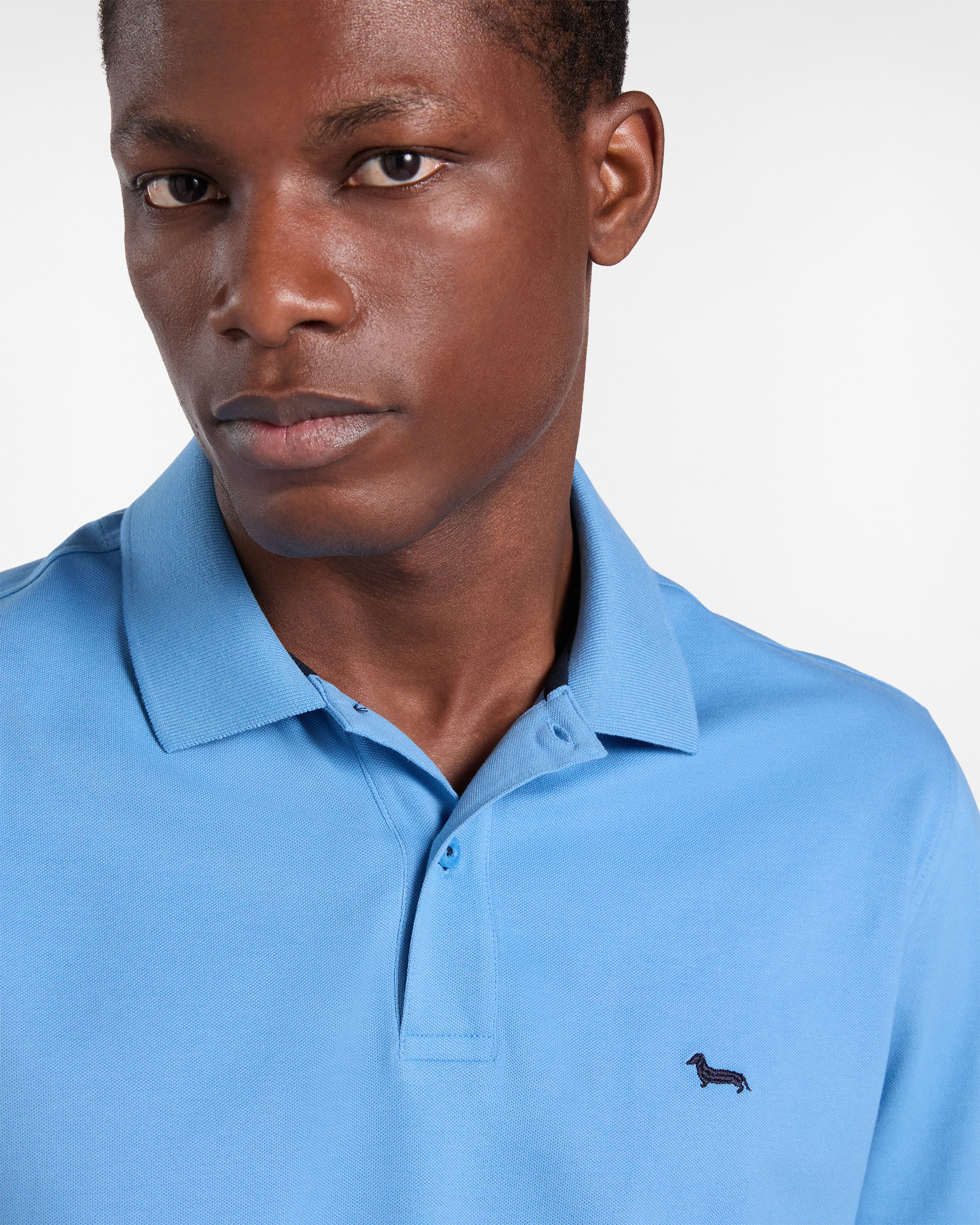 Basic stretch piqu&eacute; polo shirt, Blue, large image number 2