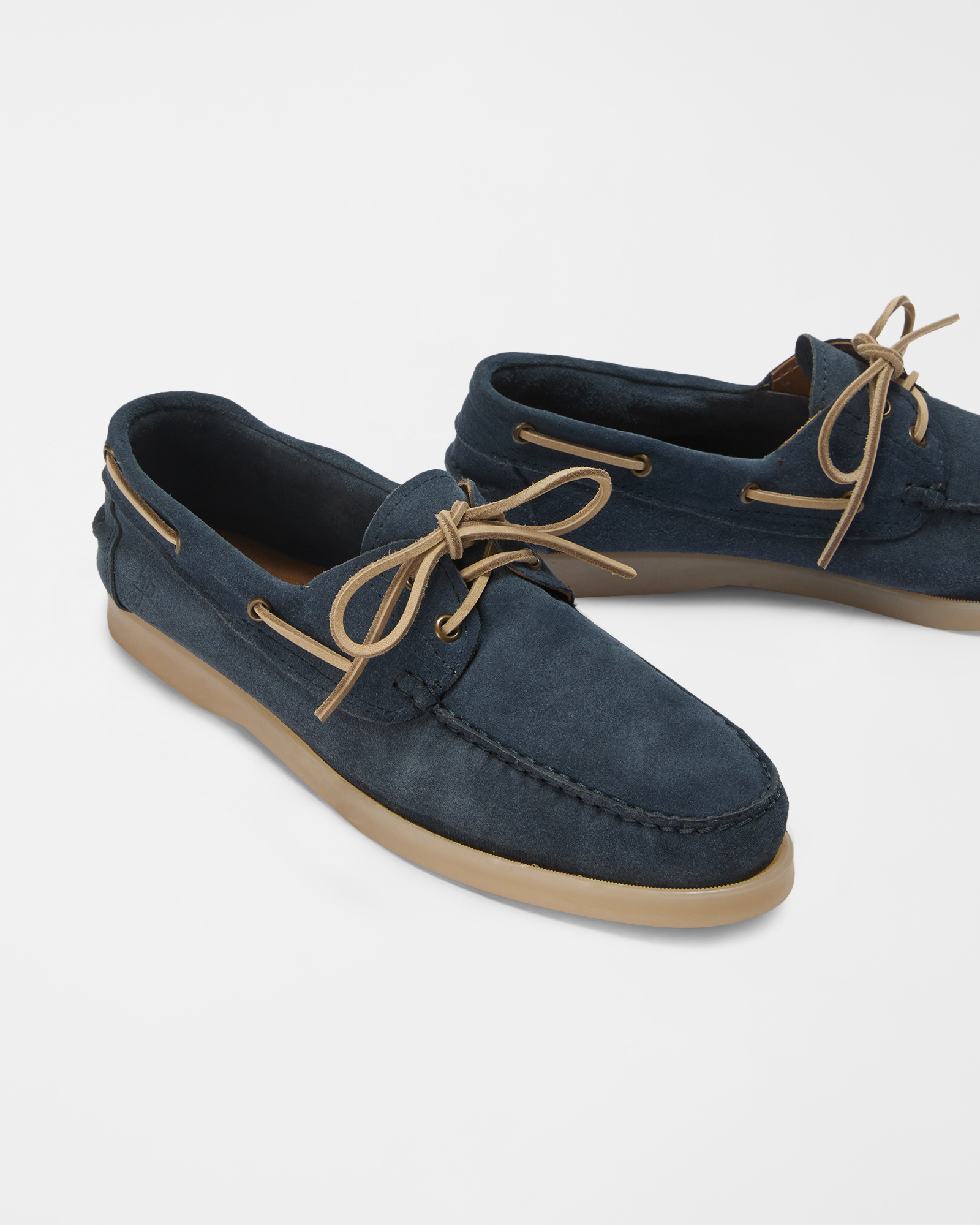 Mocassino Carrarmato in Suede, Blu chiaro, large image number 3