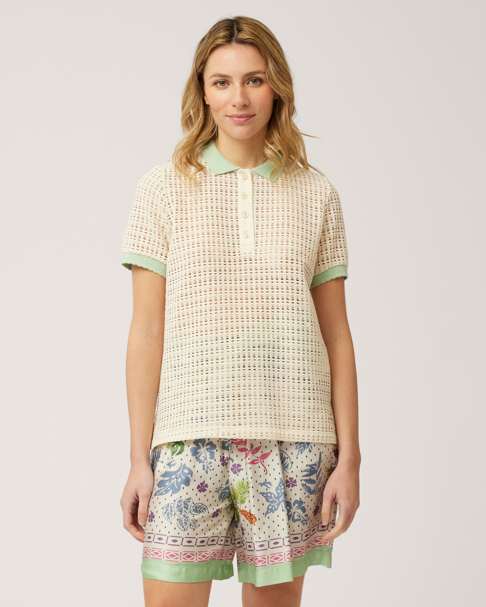 Polo Effetto Crochet