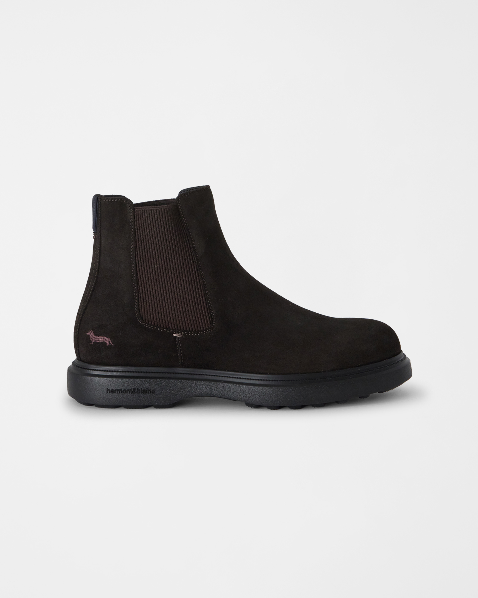 Men's dark brown Chelsea boot in suede