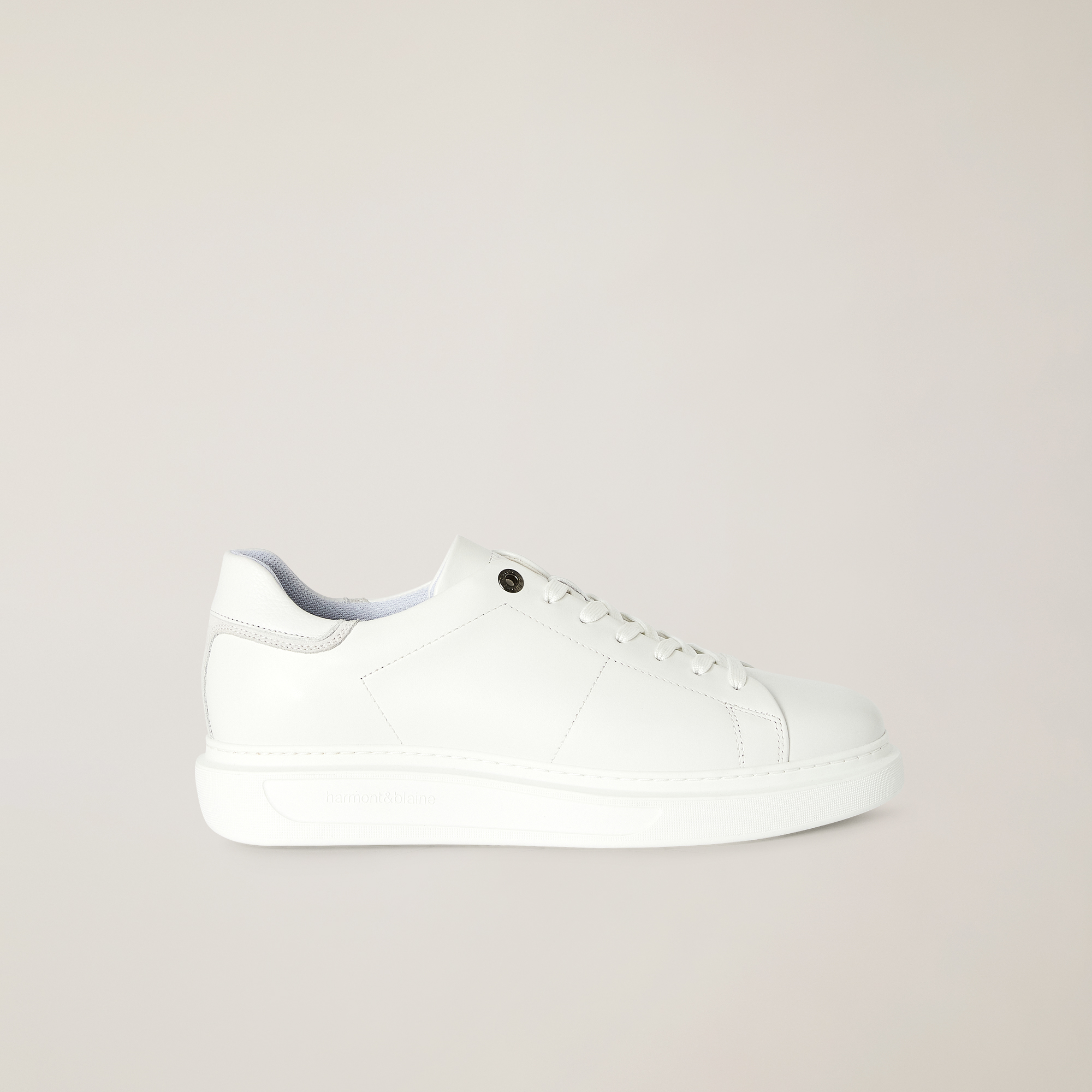 Sneaker Urban In Pelle, Bianco, large image number 0