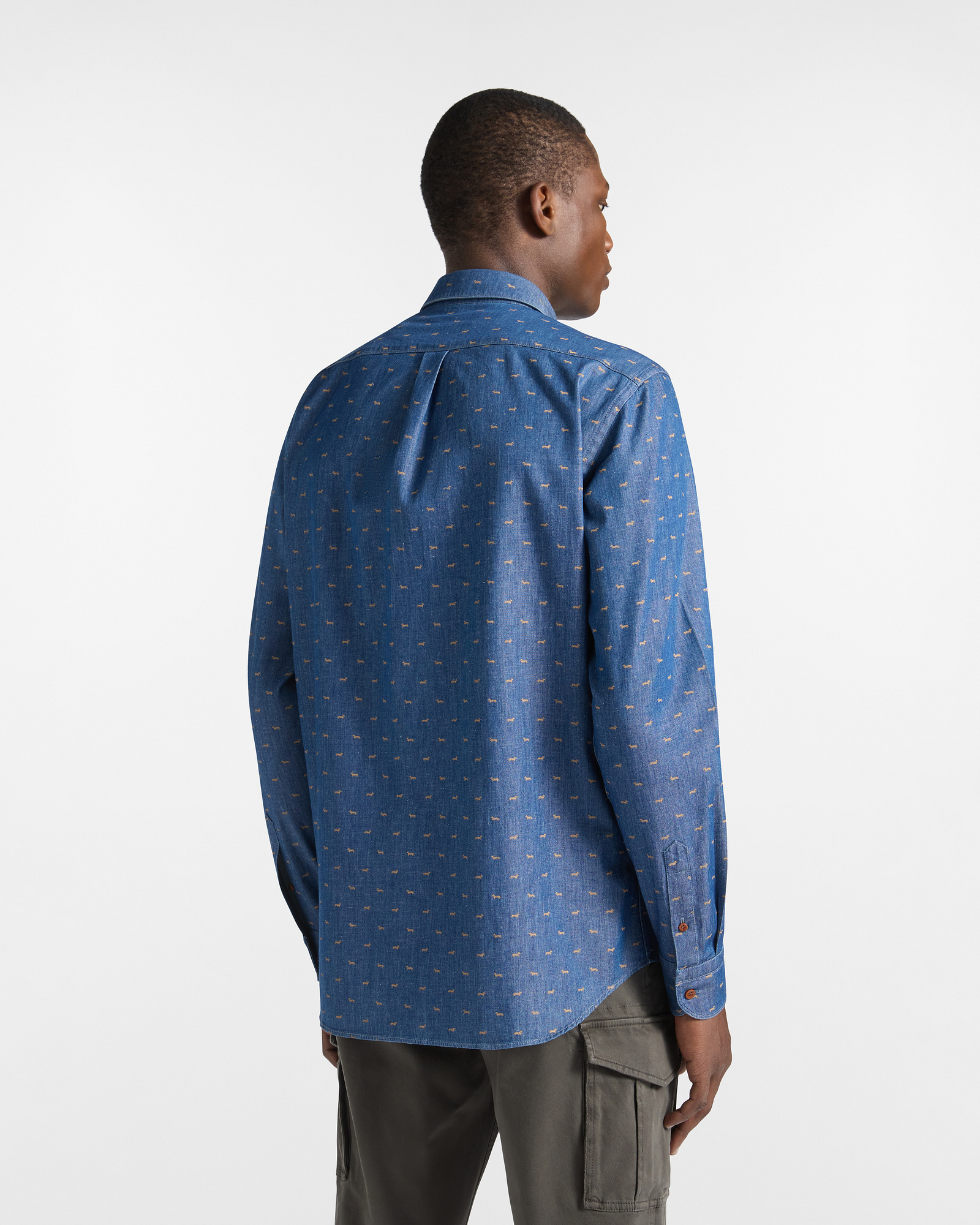 All-over logo denim shirt