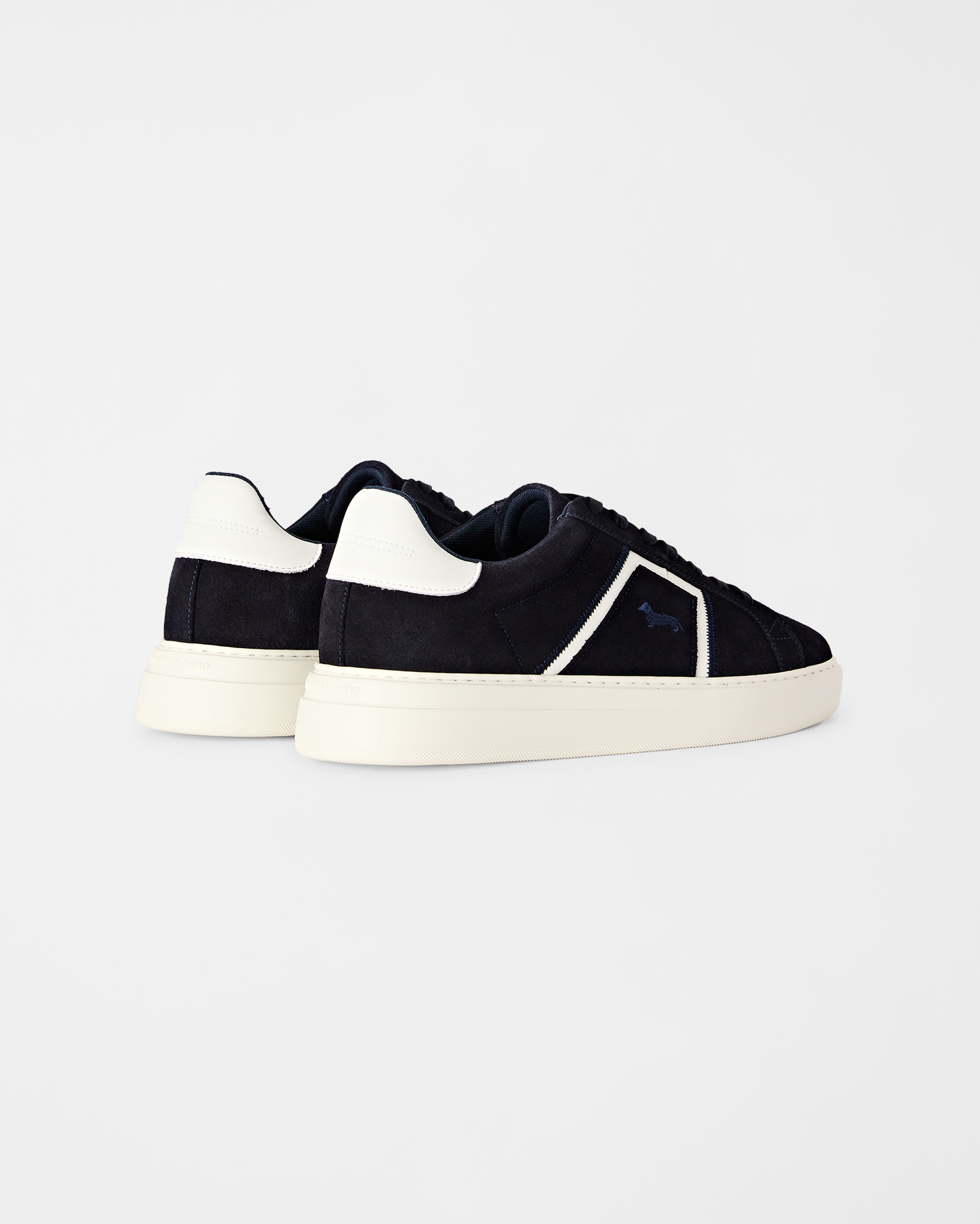 MEN&rsquo;S SUEDE SHOE - CALF, BLUE - OFF-WHITE, large image number 2