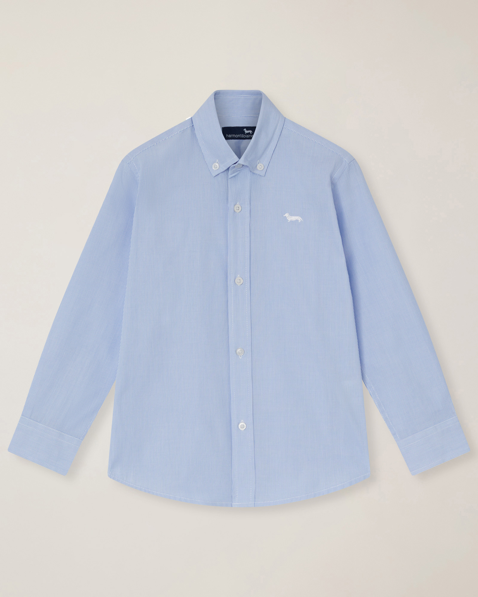 Striped cotton shirt, Light Blue, large image number 0