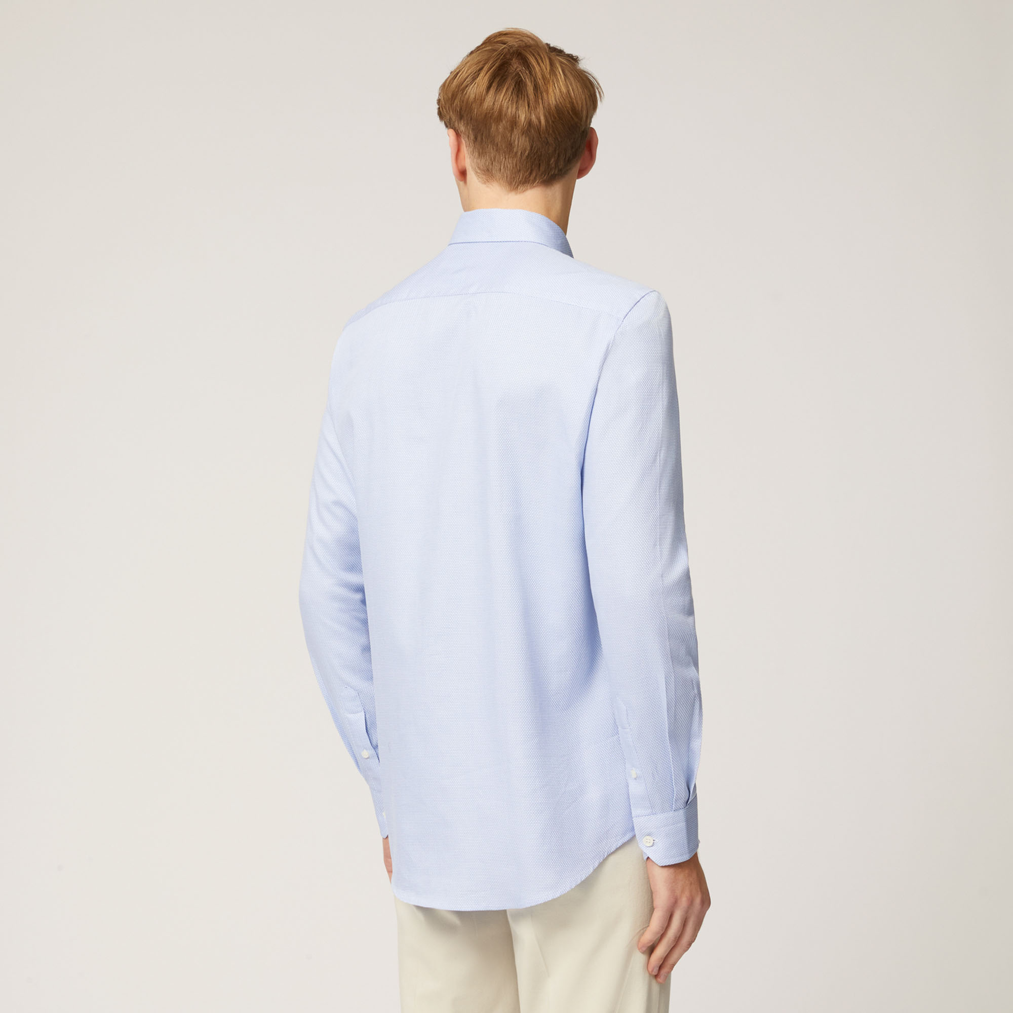 NARROW M/L COLLO MONTECARLO 2 TEX, Dusty Blu, large image number 1