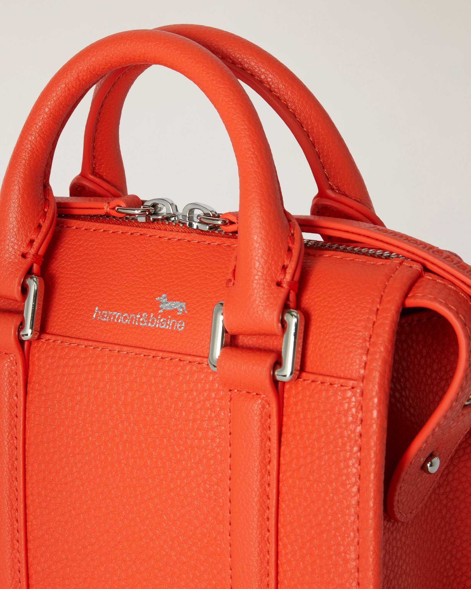 Mini-sac En Cuir Passeggiata, Orange, large image number 2