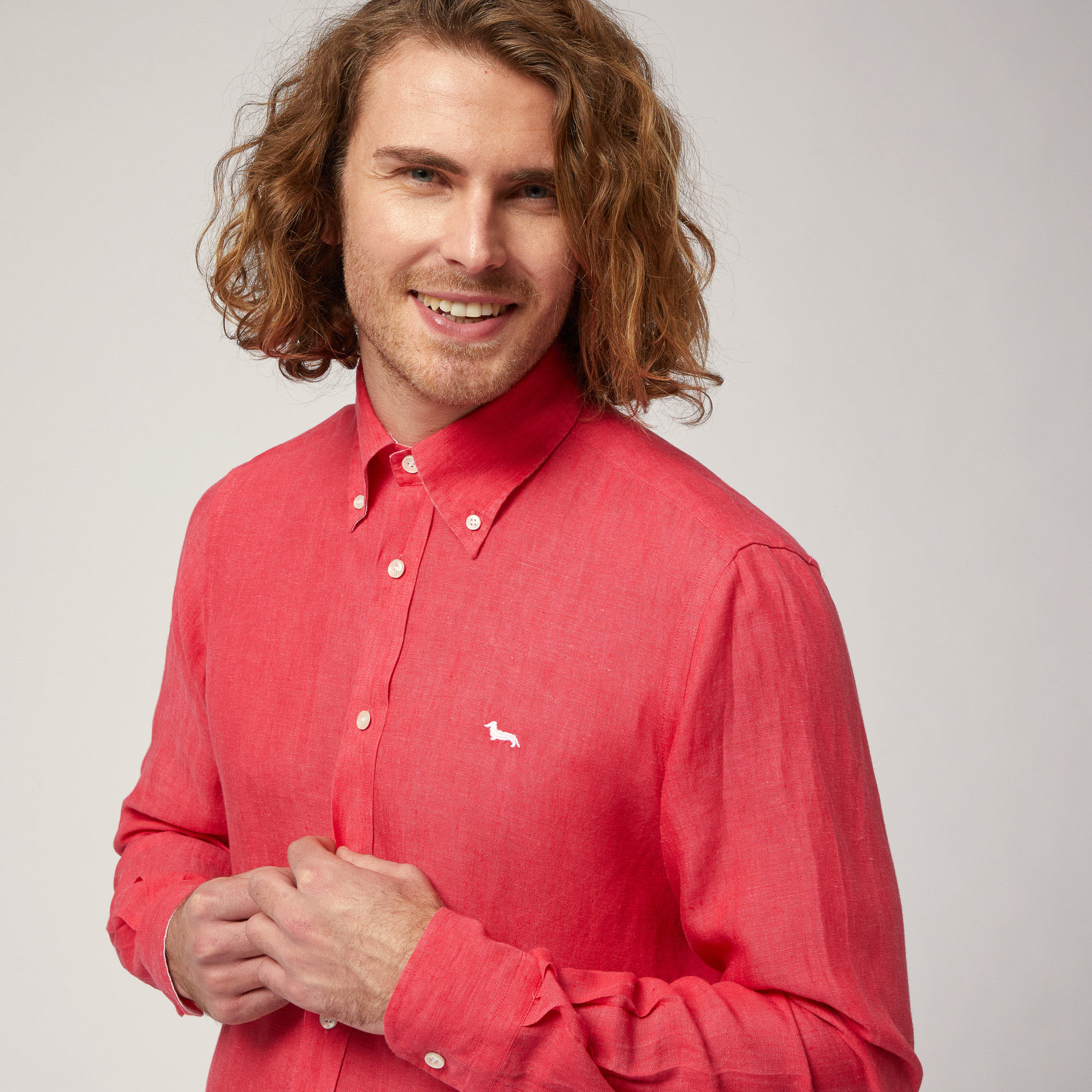 Camisa de lino, Rojo, large image number 2