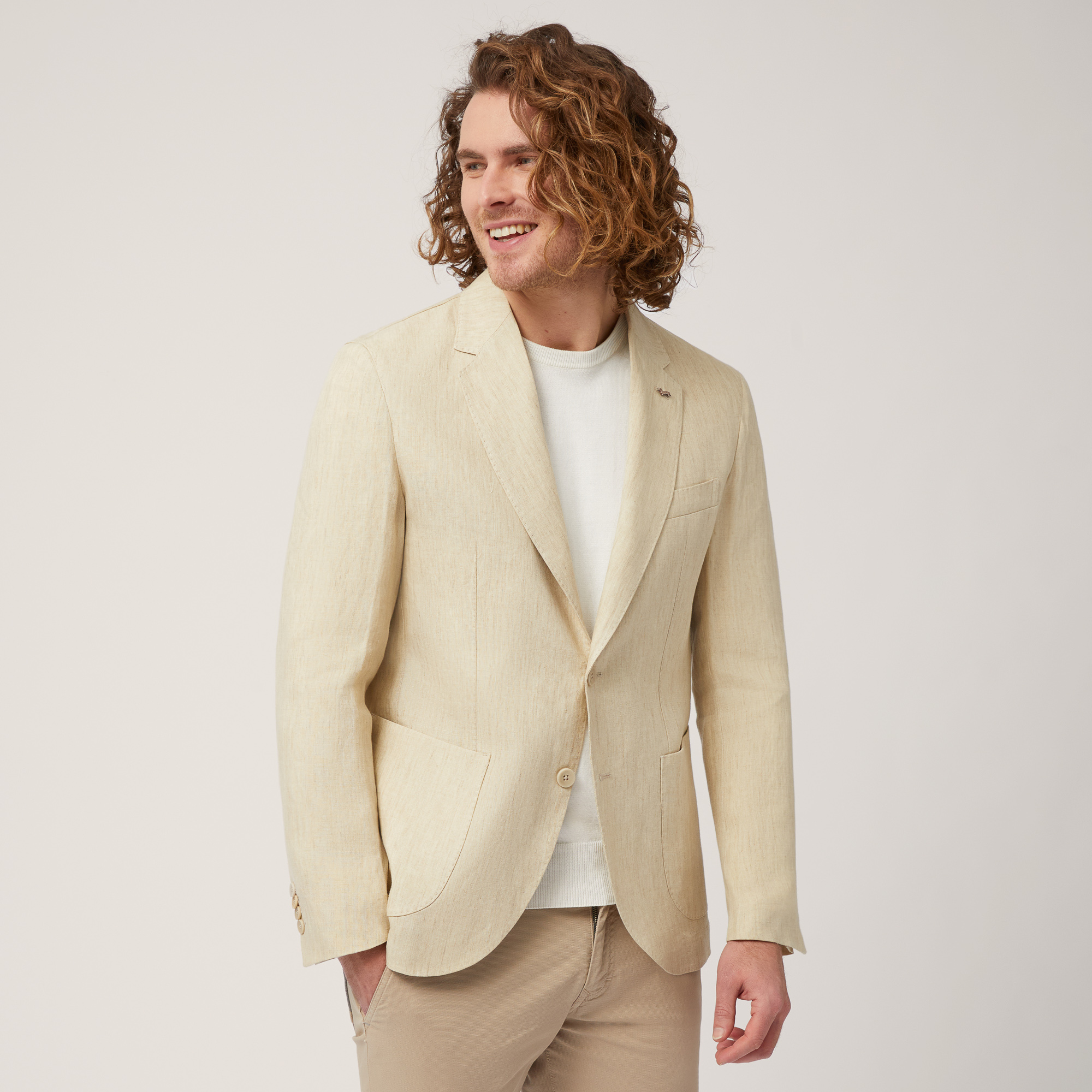 Linen Jacket with Pockets