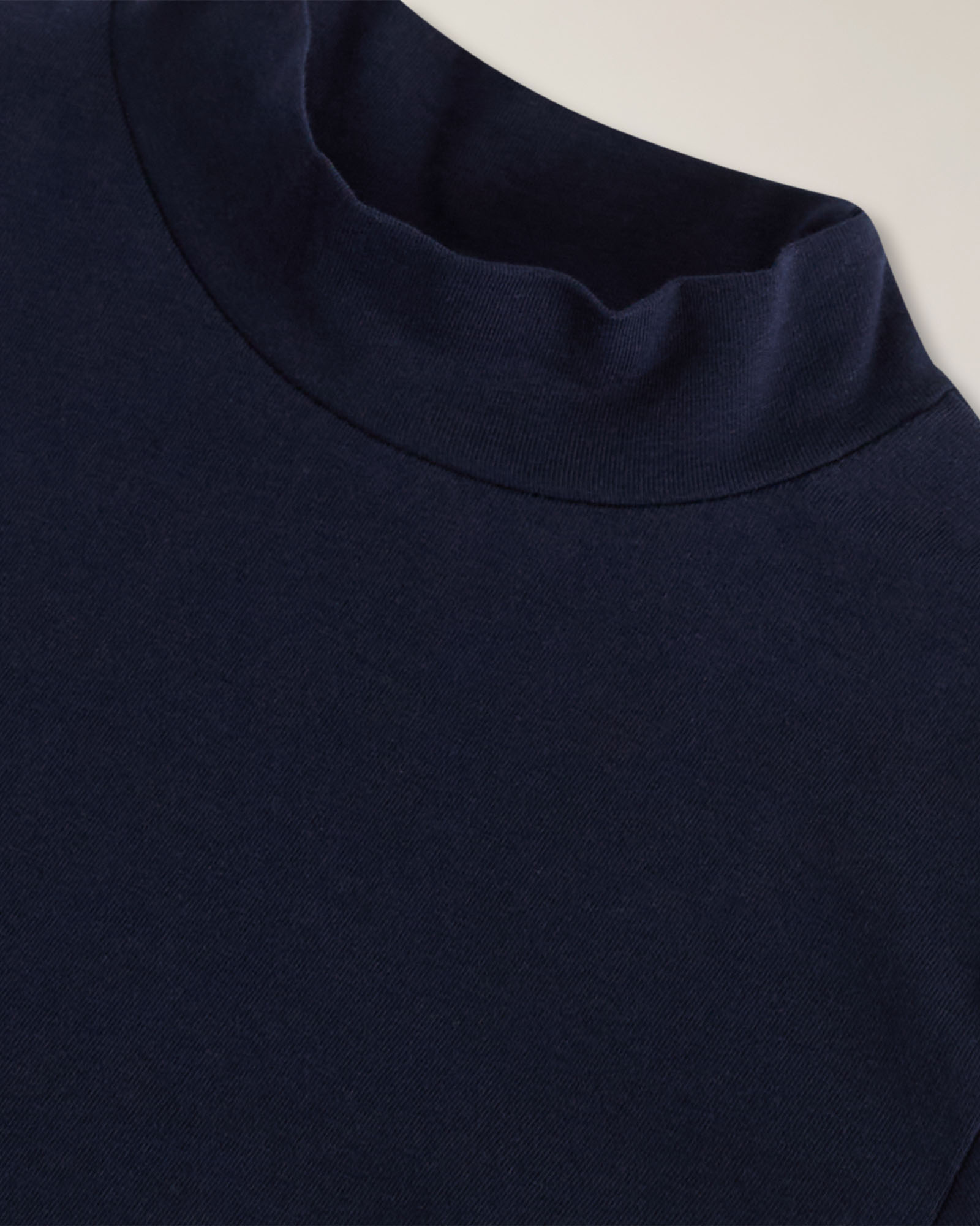 Turtleneck T‑shirt with logo embroidery, Navy Blue, large image number 2