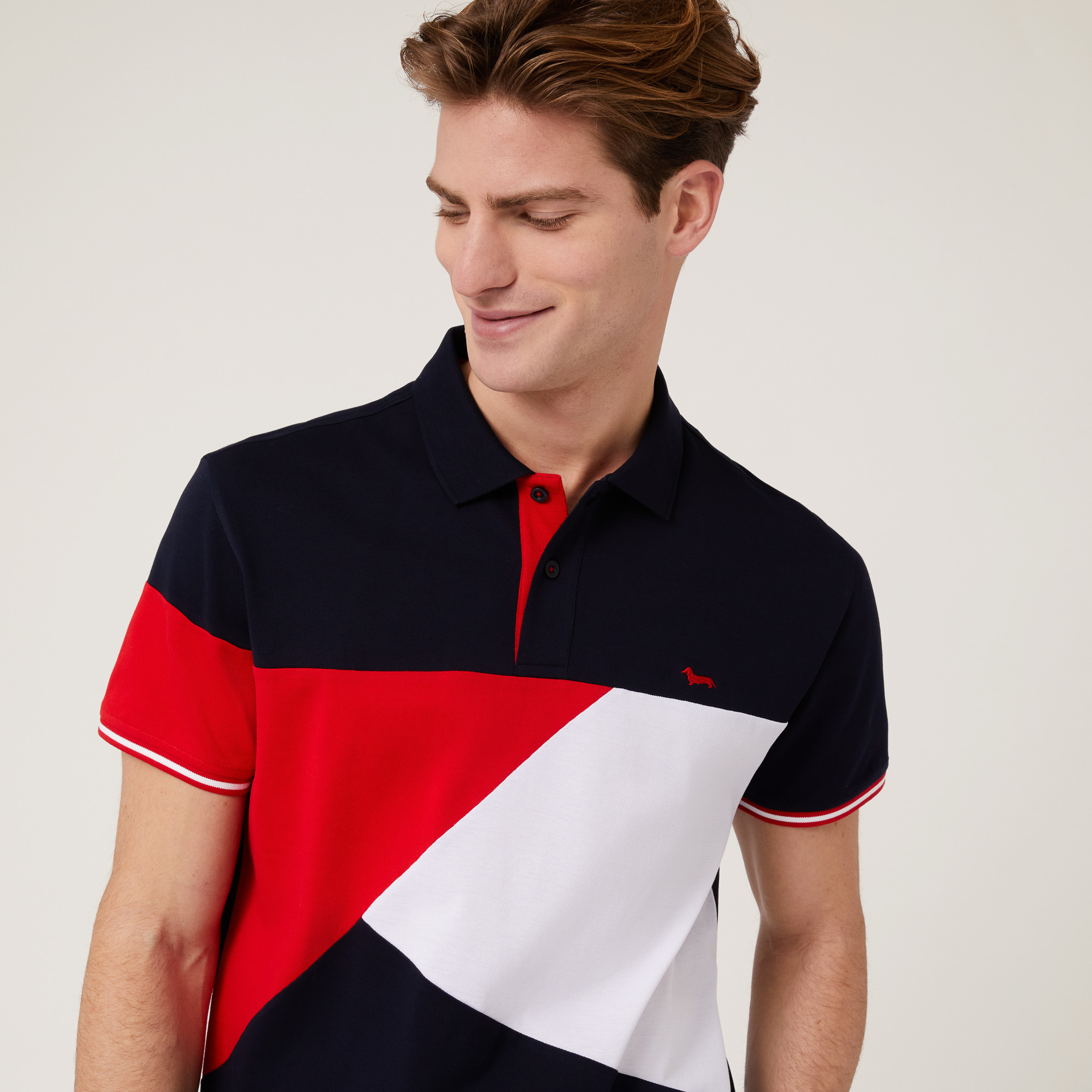 Polo Color Block, Rosso Chiaro, large image number 2
