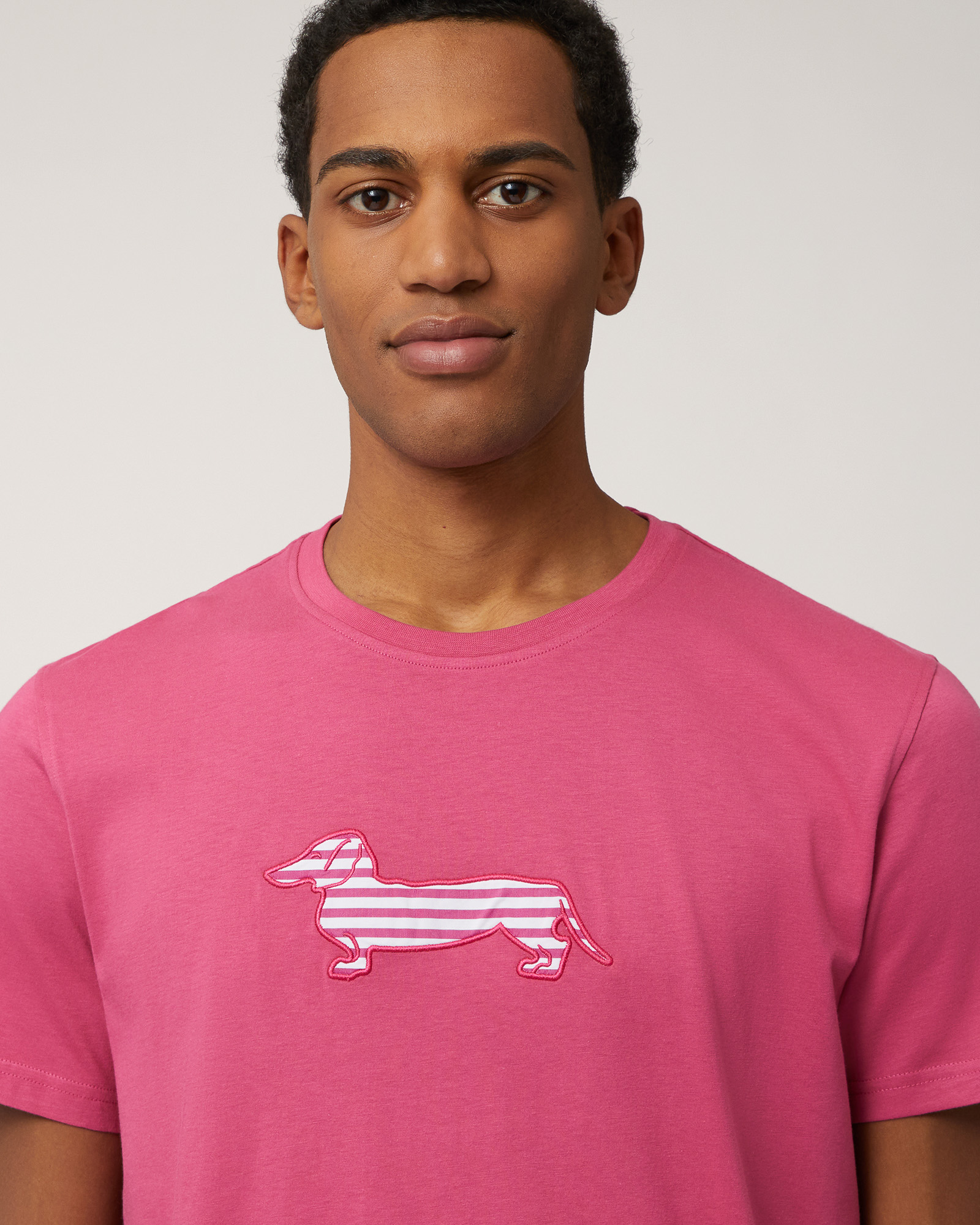 Sorbet T-Shirt with Dachshund, Melange Pink, large image number 2