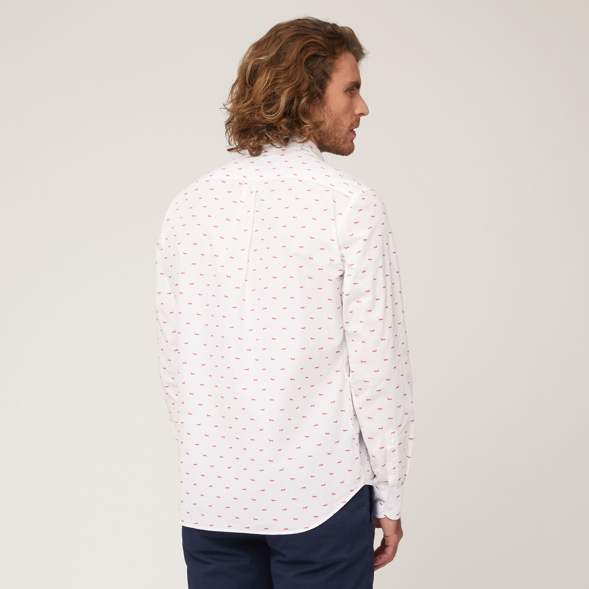 Camicia In Cotone Con Bassotti All-Over