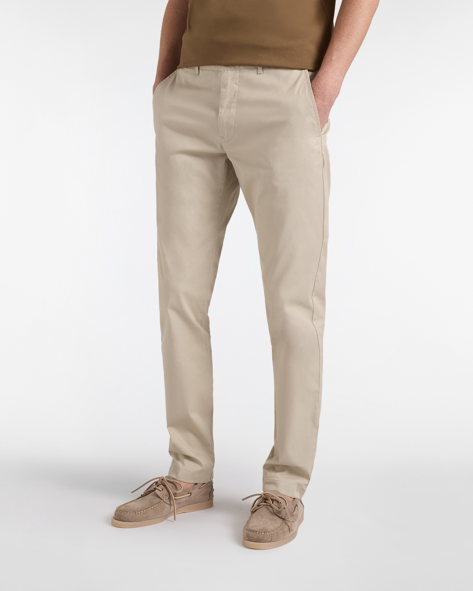 Chino Uomo Narrow in Tessuto Dobby